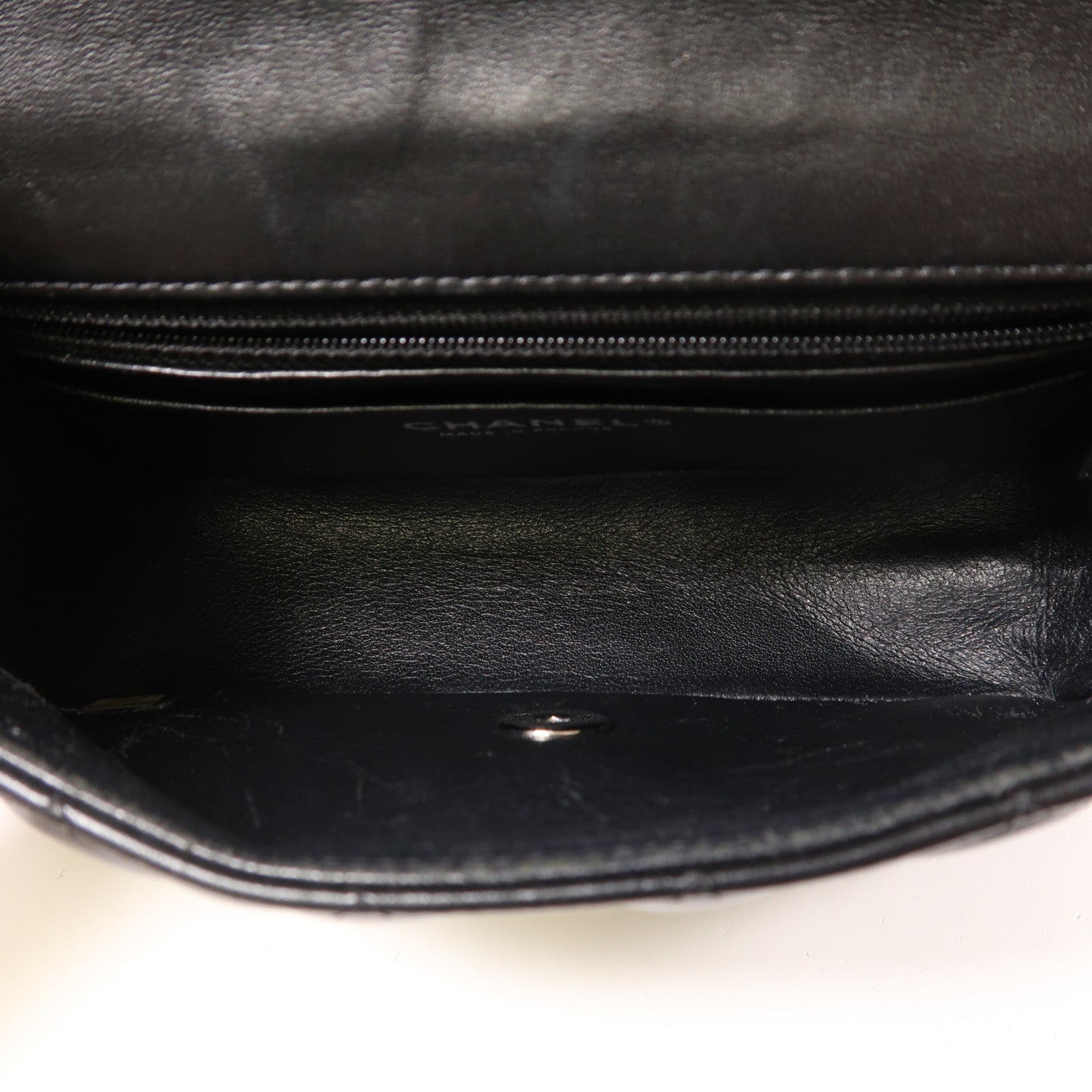 CHANEL 羊皮皮革Mini Classic 20銀扣鏈帶肩背袋