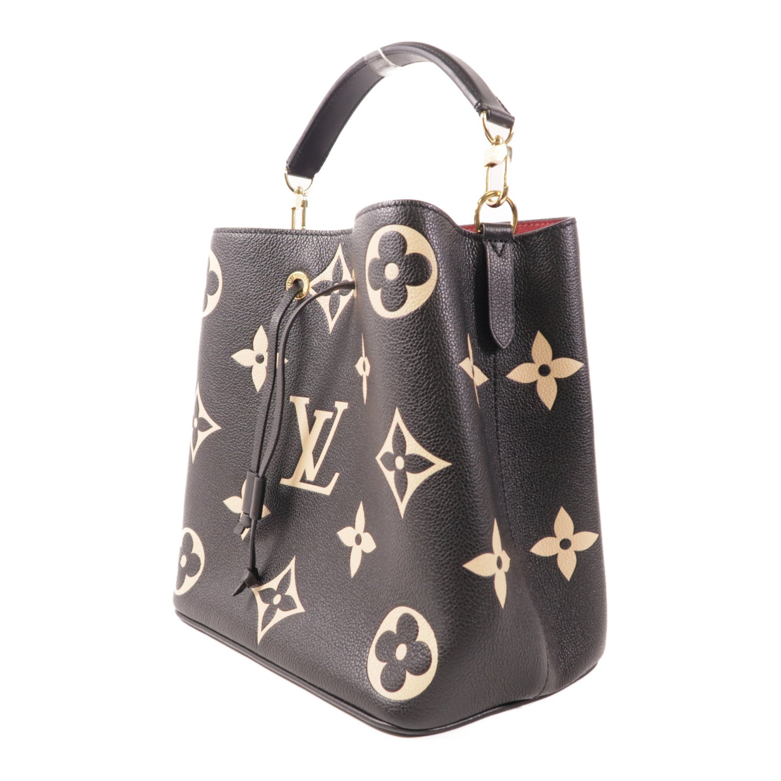 LOUIS VUITTON Monogram Empreinte Bicolor NeoNoe MM金扣手挽肩背兩用袋