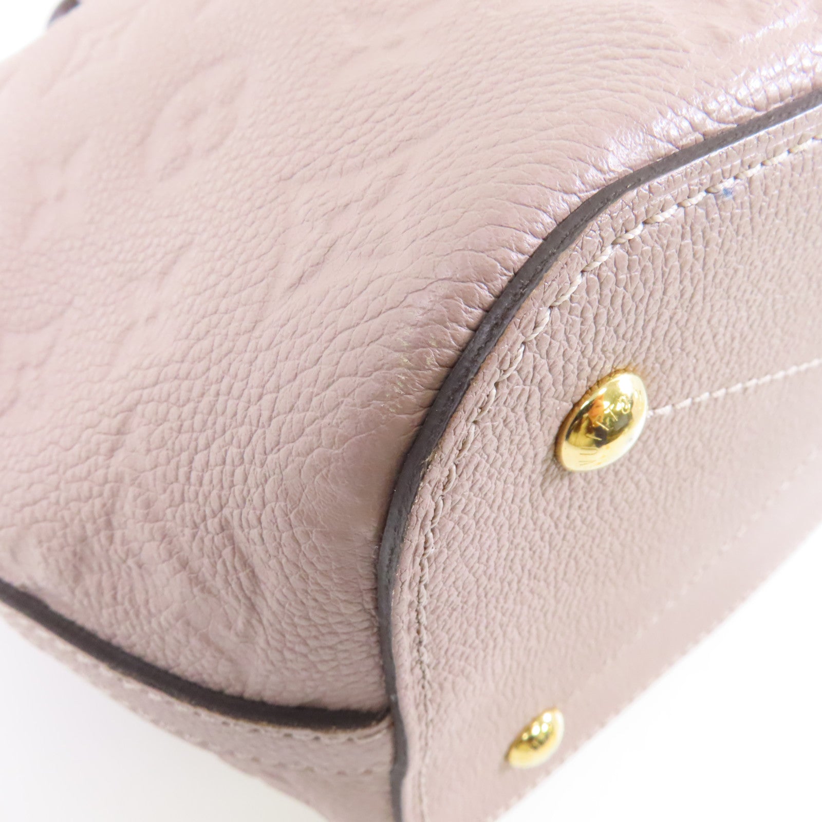 LOUIS VUITTON 【激減優惠】Monogram Empreinte Mazarine PM金扣手挽肩背兩用袋灰褐色