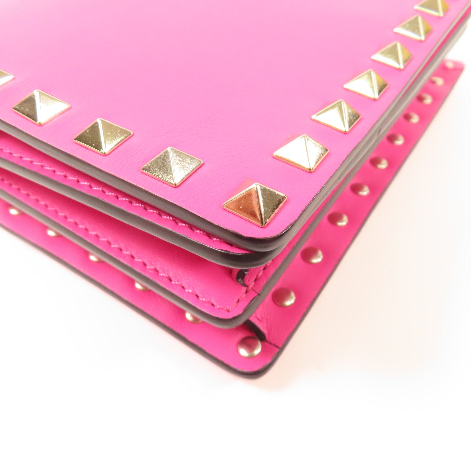 Valentino 牛皮皮革Rockstud鏈帶肩背袋