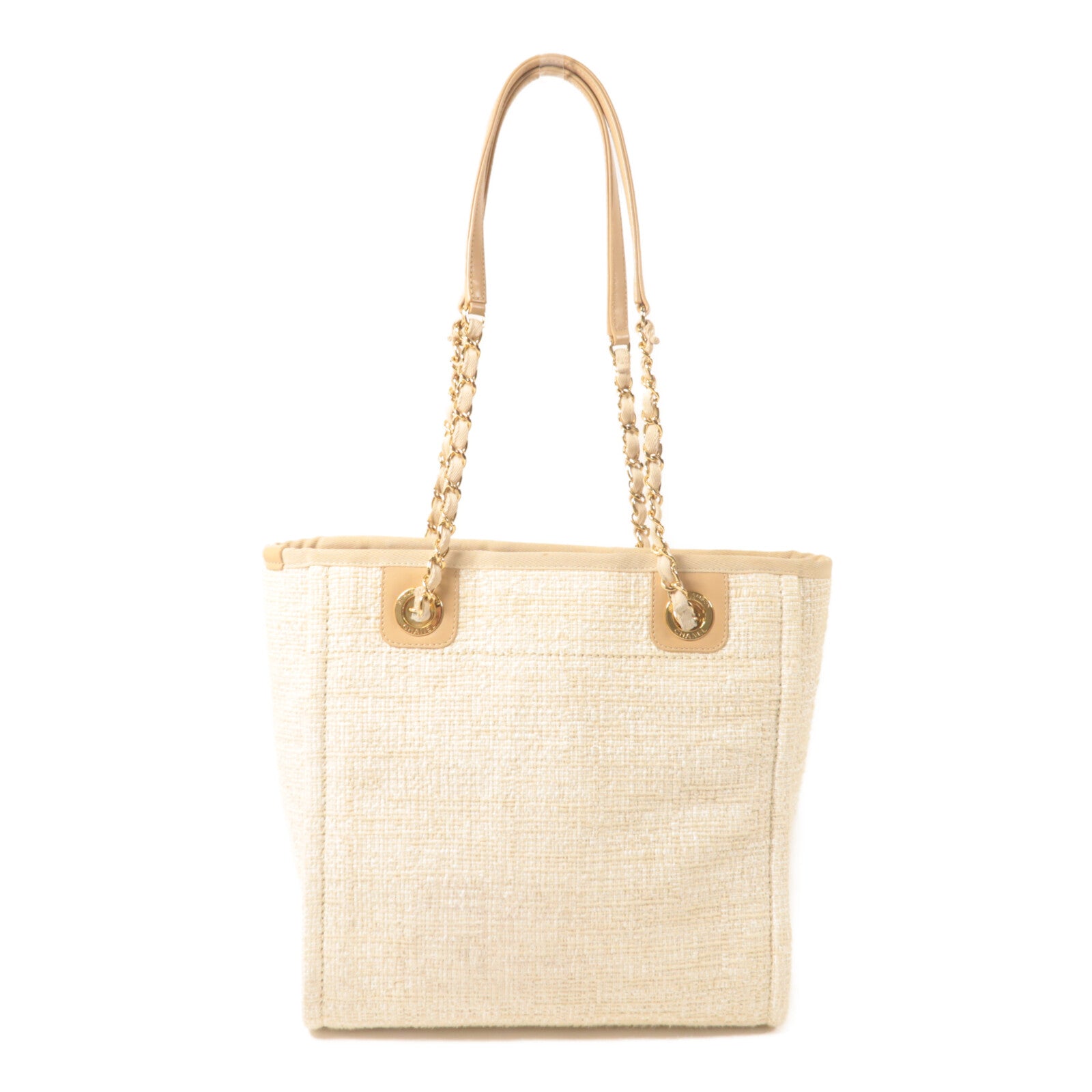 CHANEL 帆布Deauville Tote手挽袋