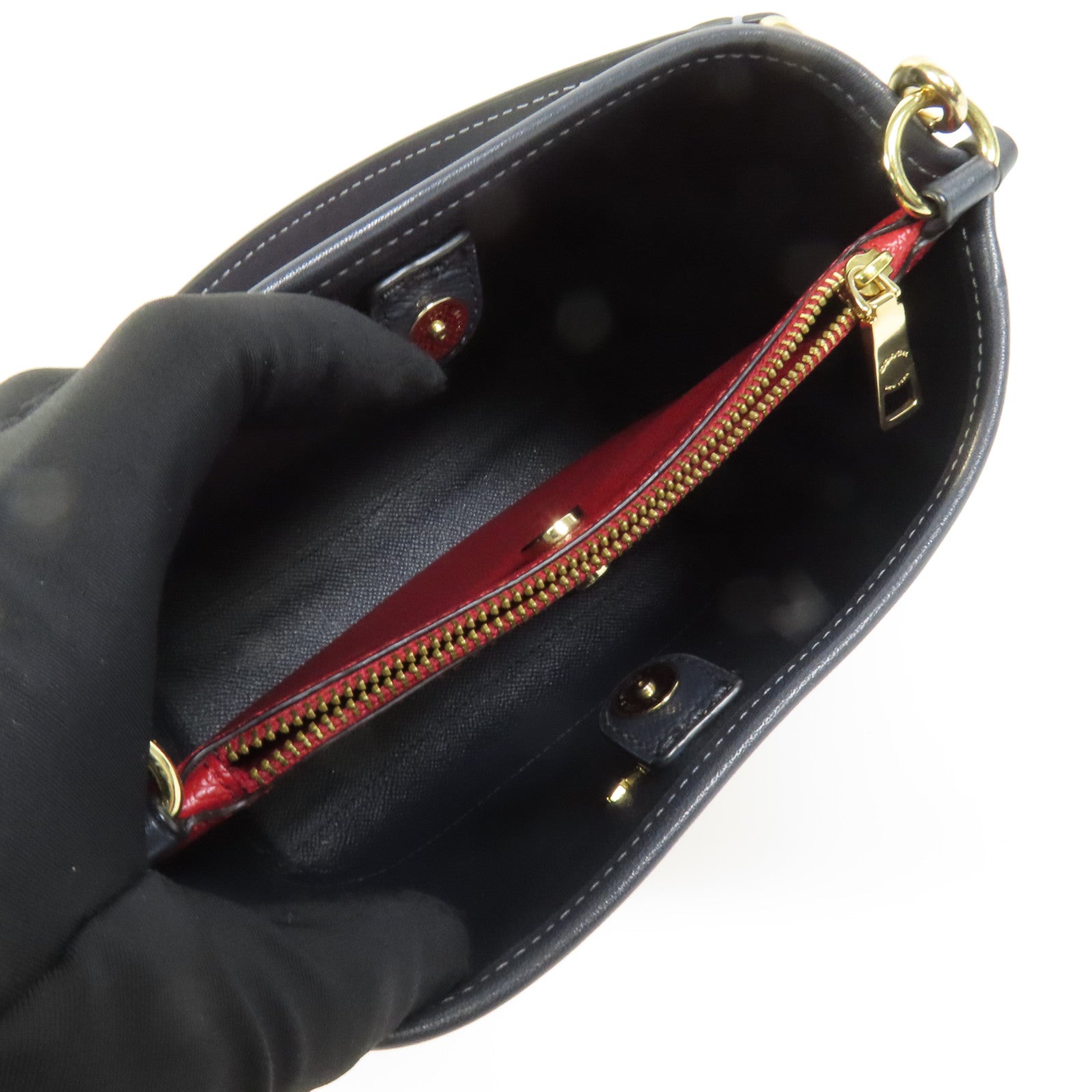 COACH 帆布Mollie 22金扣手挽肩背兩用袋