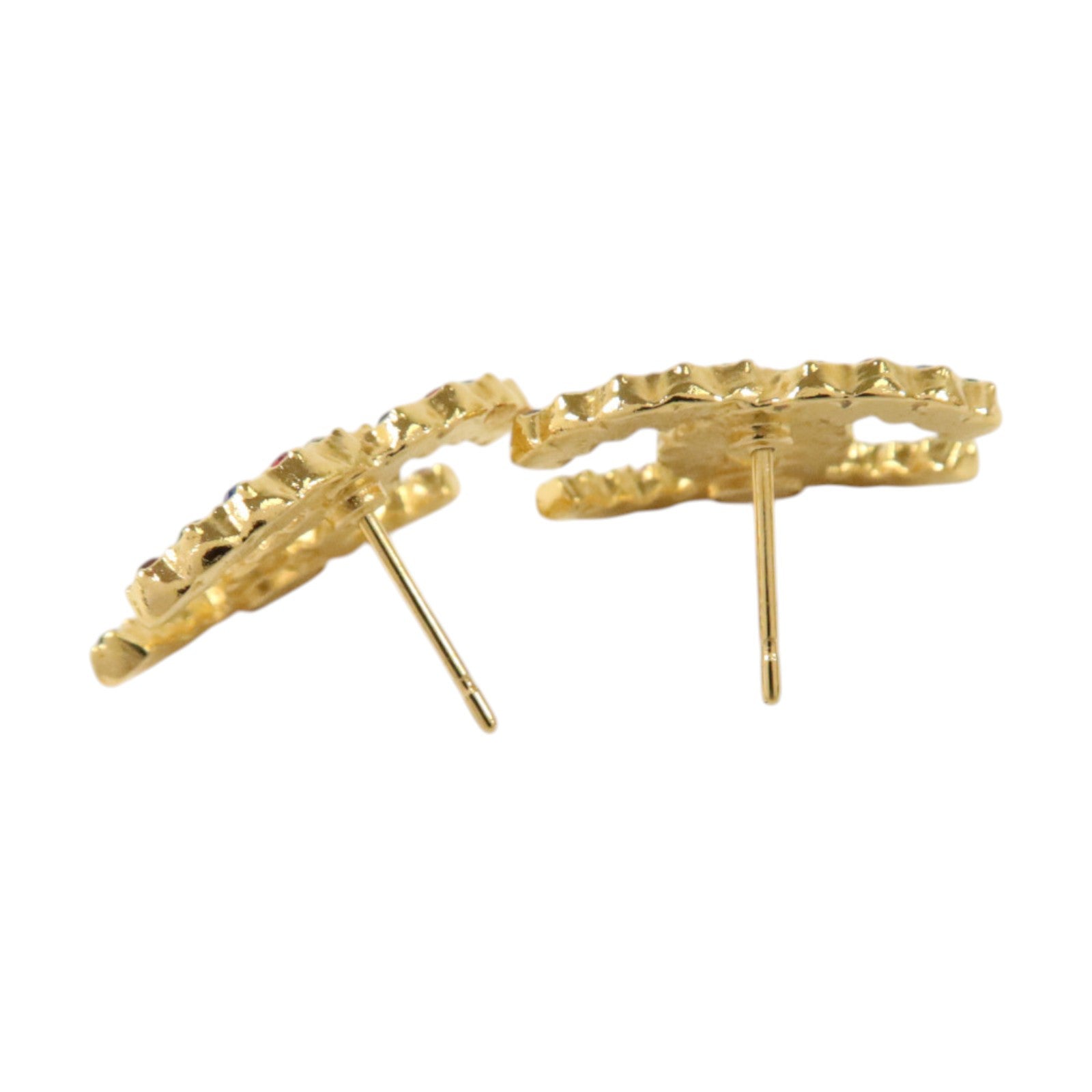 CHANEL 金屬CC Earrings金扣耳環