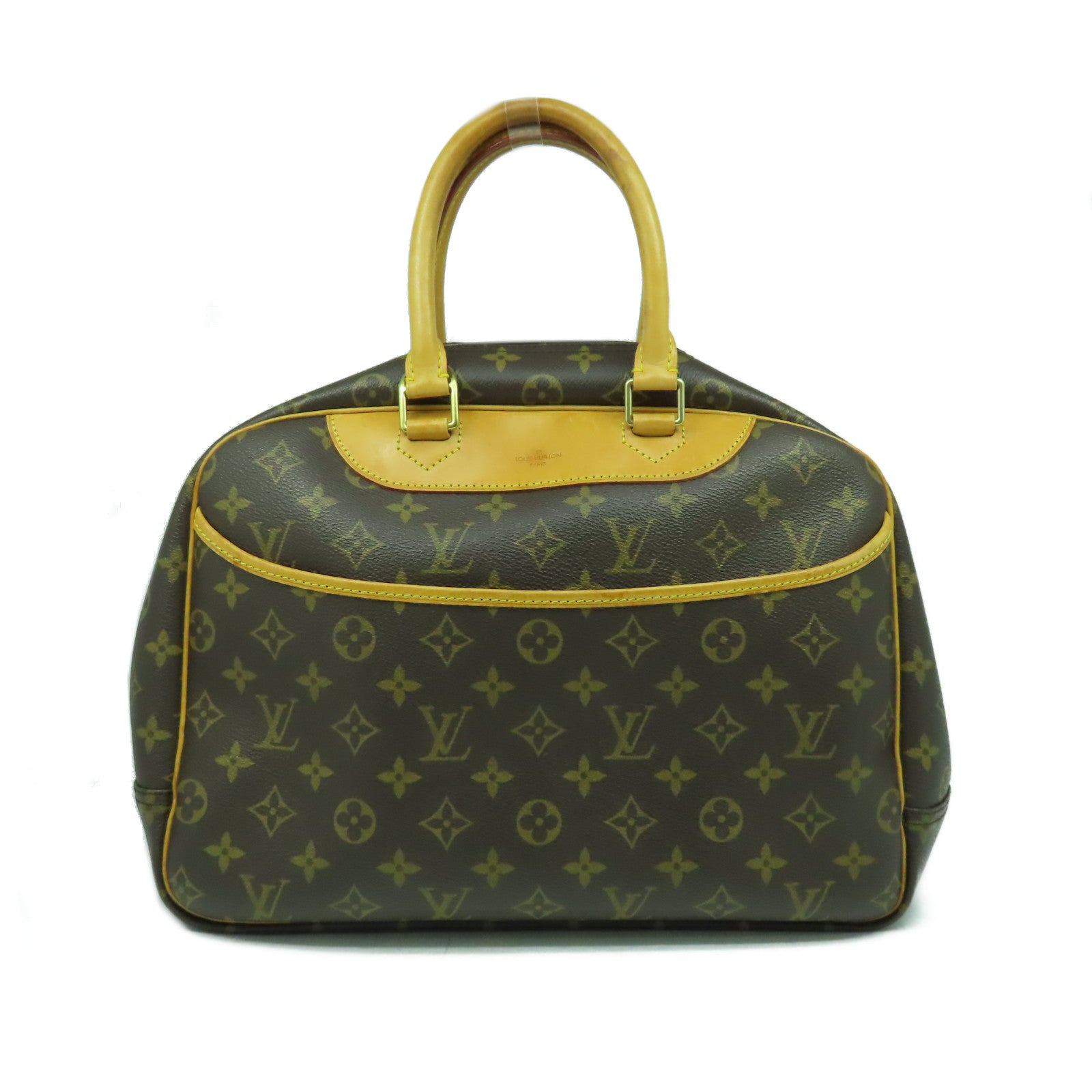 LOUIS VUITTON 【清倉大減價】Monogram Trouville金扣手挽袋啡色