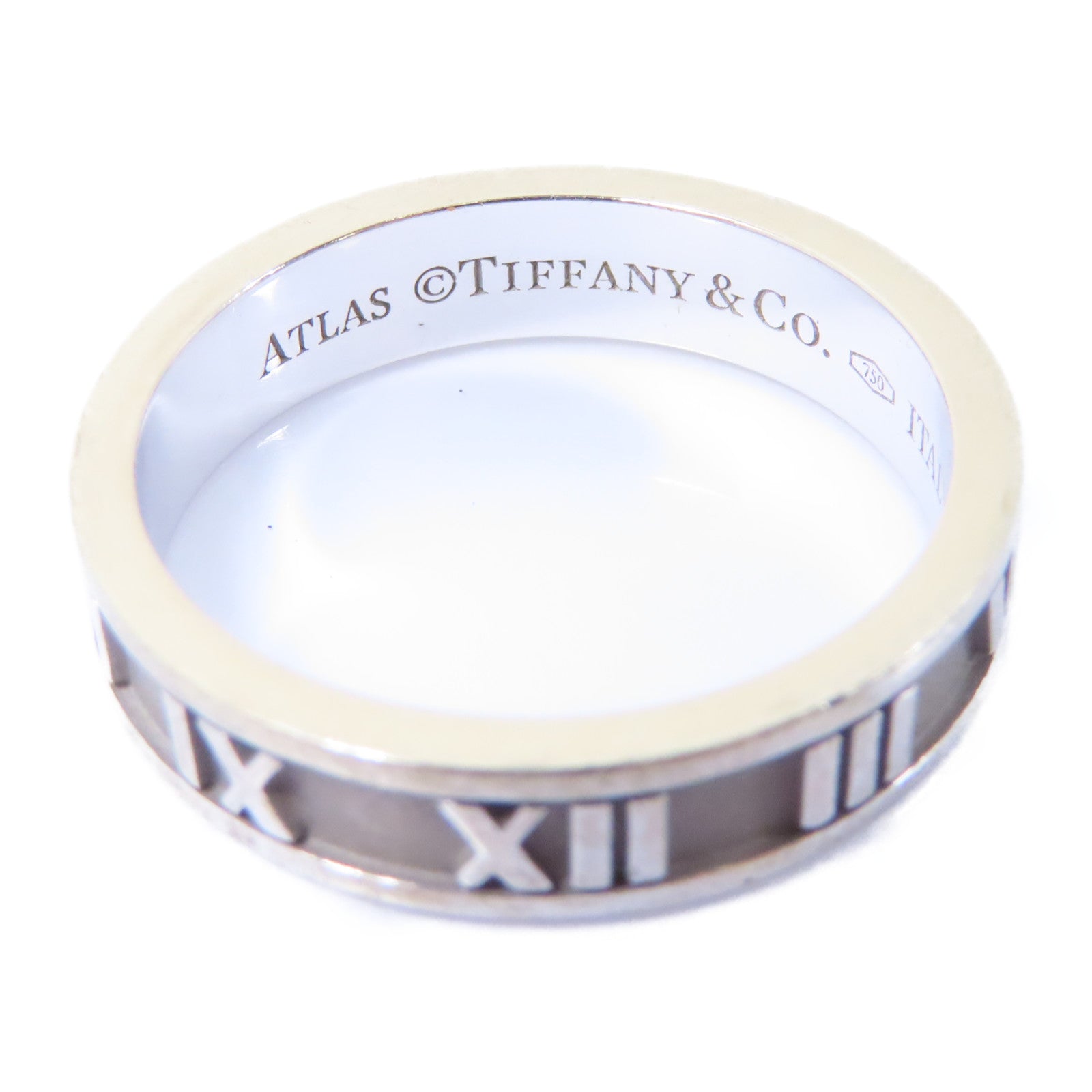 TIFFANY＆CO 【激減優惠】18K白金Atlas Ring戒指US#6.25