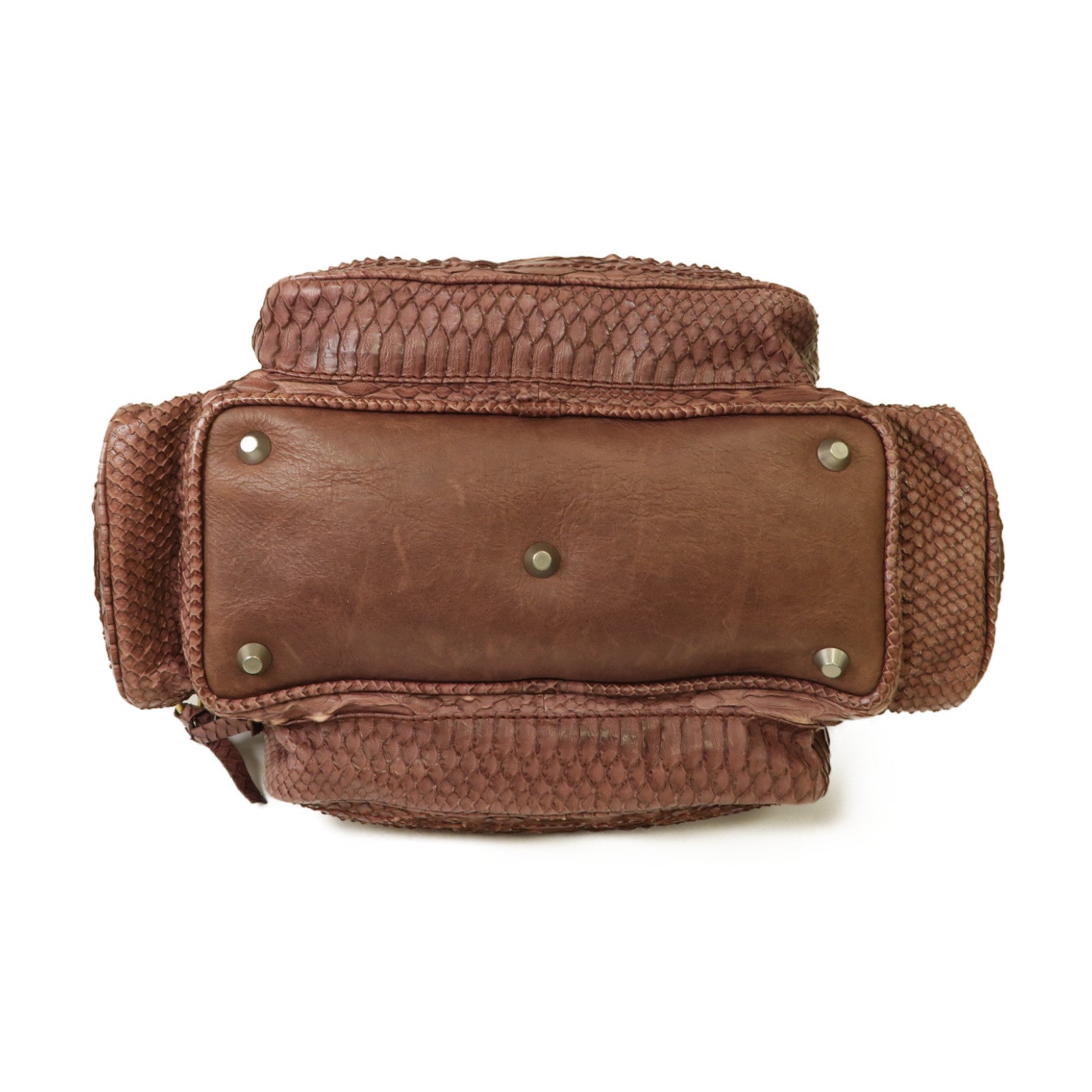 Chloe 【激減優惠】蛇皮皮革Shoulder Bag金扣肩背袋紅色