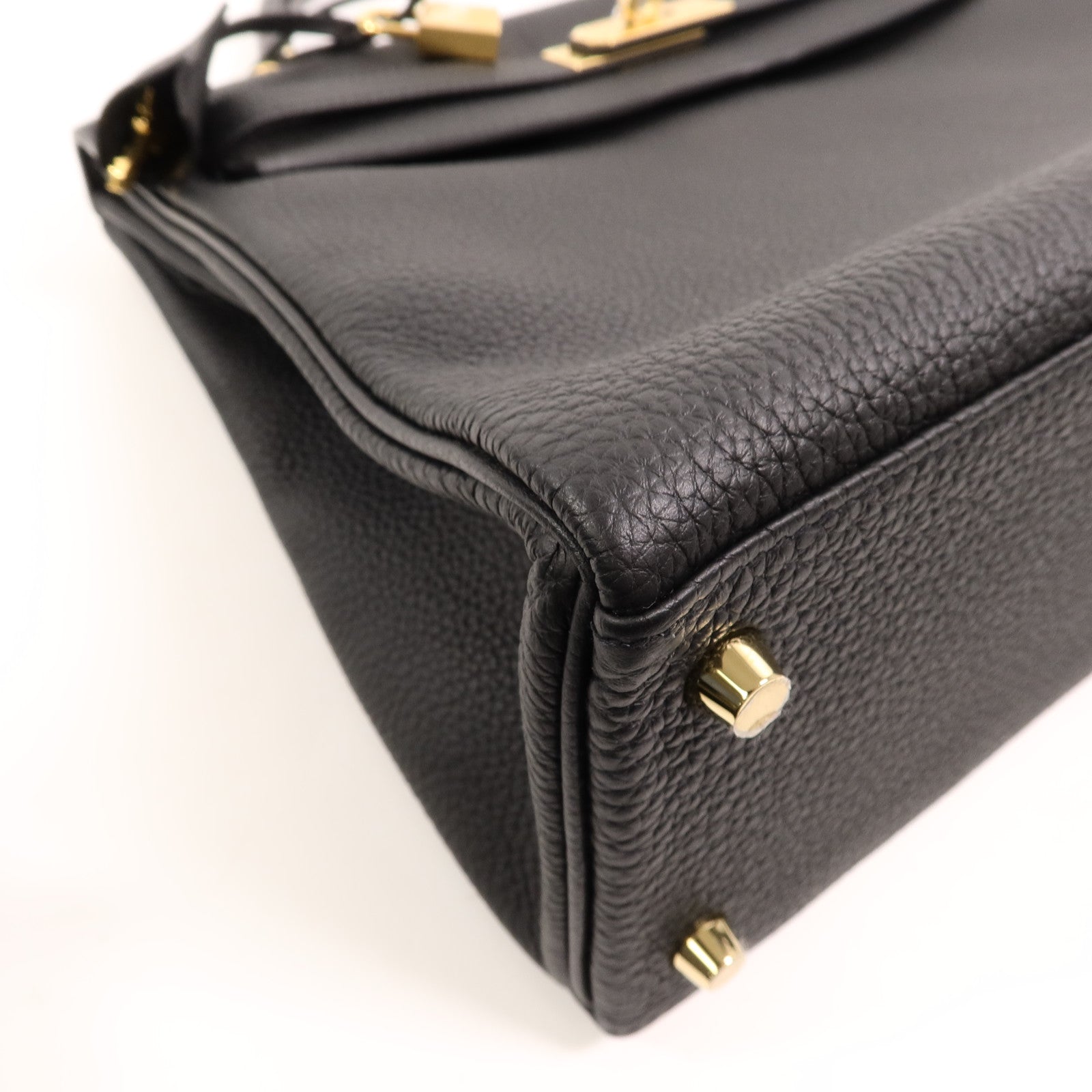 HERMES Togo/Croco皮革Kelly 32手挽肩背兩用袋Noir