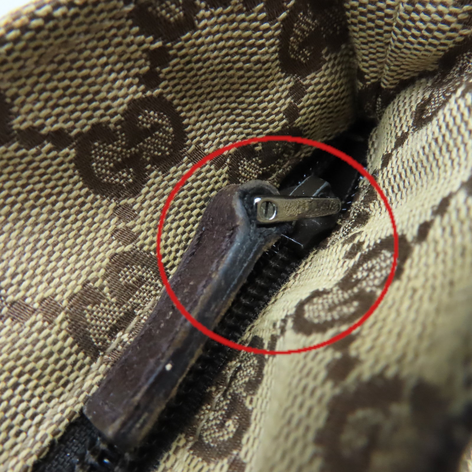 GUCCI GG帆布Handbag手挽袋啡色
