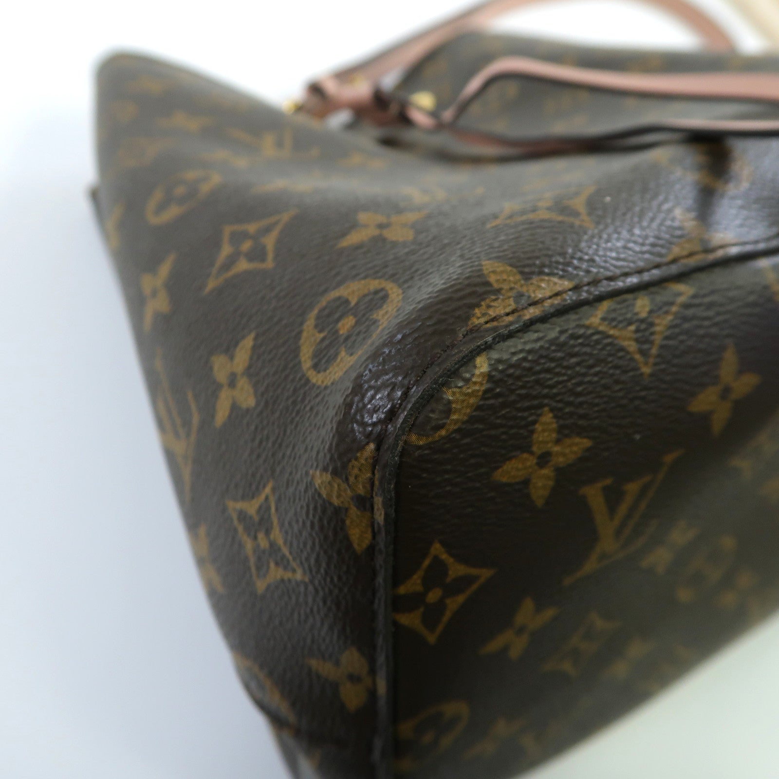 LOUIS VUITTON 【激減優惠】Monogram NeoNoe MM金扣肩背袋啡色/粉紅色