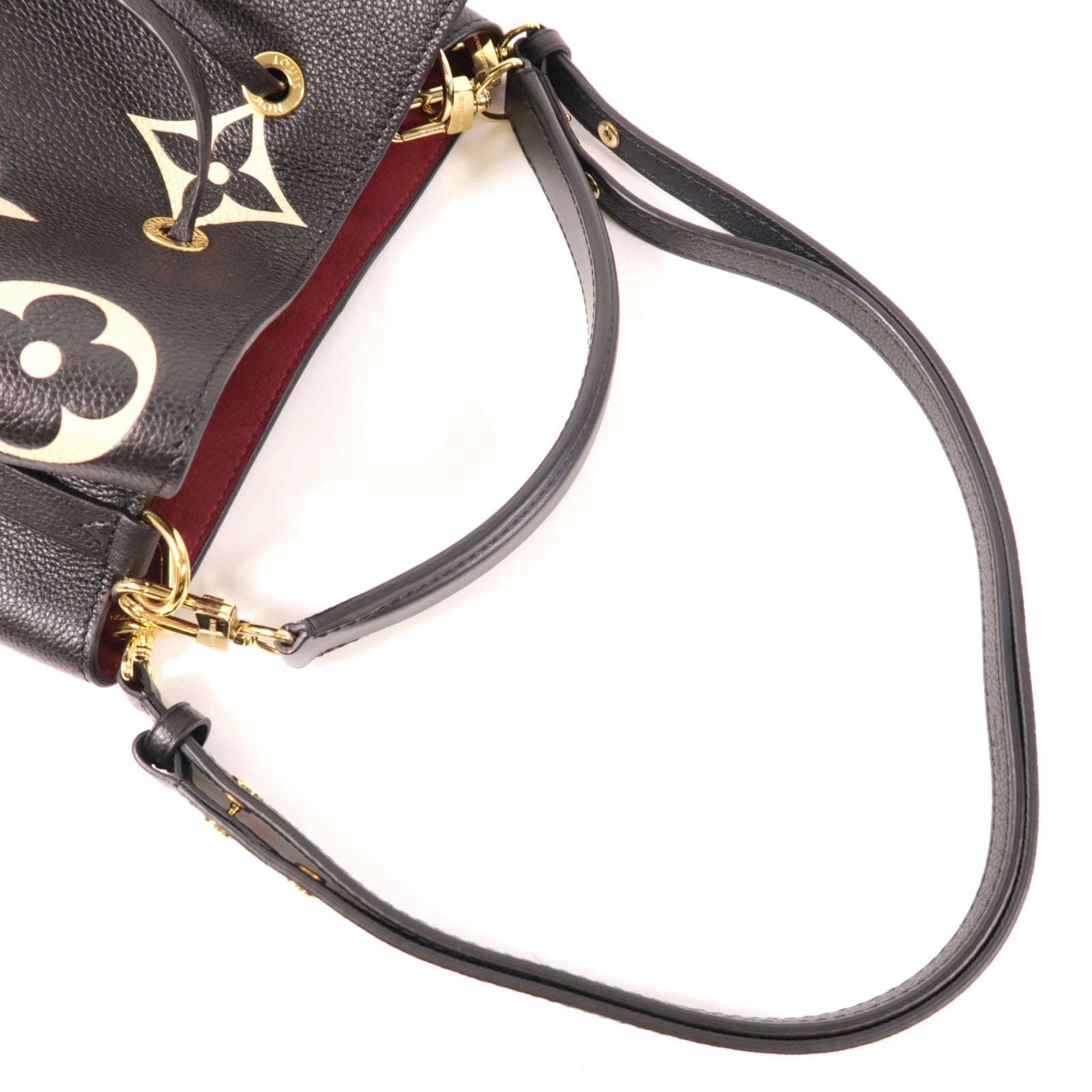 LOUIS VUITTON Monogram Empreinte Bicolor NeoNoe MM金扣手挽肩背兩用袋
