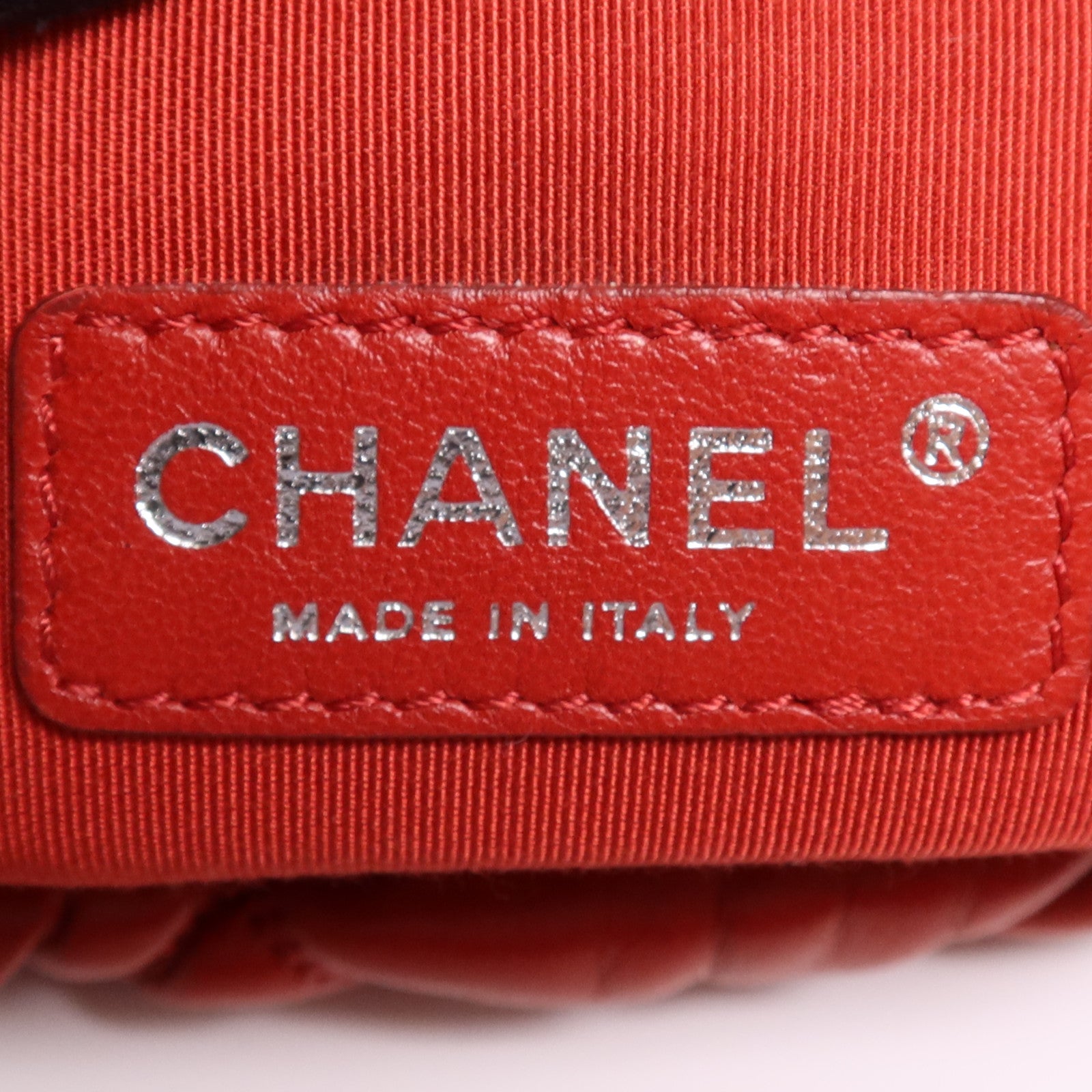 CHANEL 牛皮皮革Chain Shoulder Bag銀扣鏈帶肩背袋