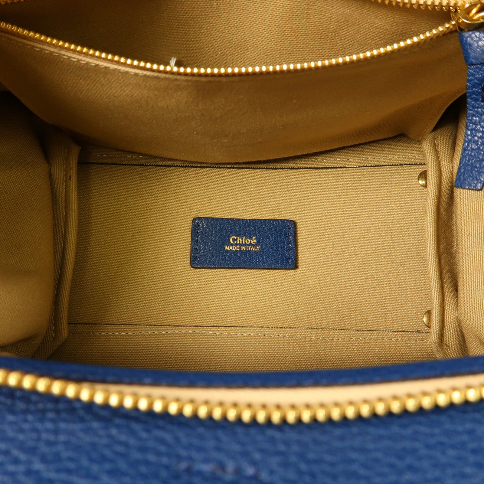 Chloe GHW 2 Way Shoulder Bag 3S1186 Calfskin Leather Blue