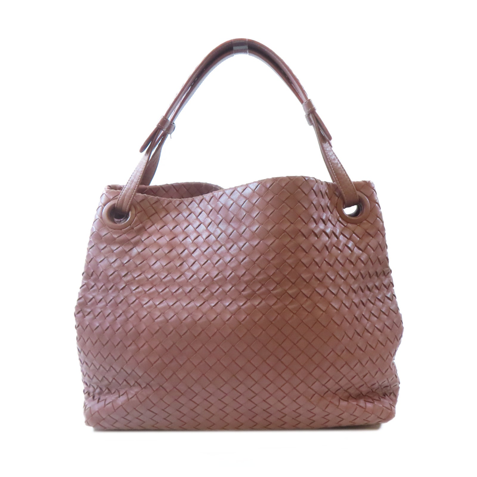 BOTTEGA VENETA 織紋牛皮皮革Shoulder Bag肩背袋粉紅色