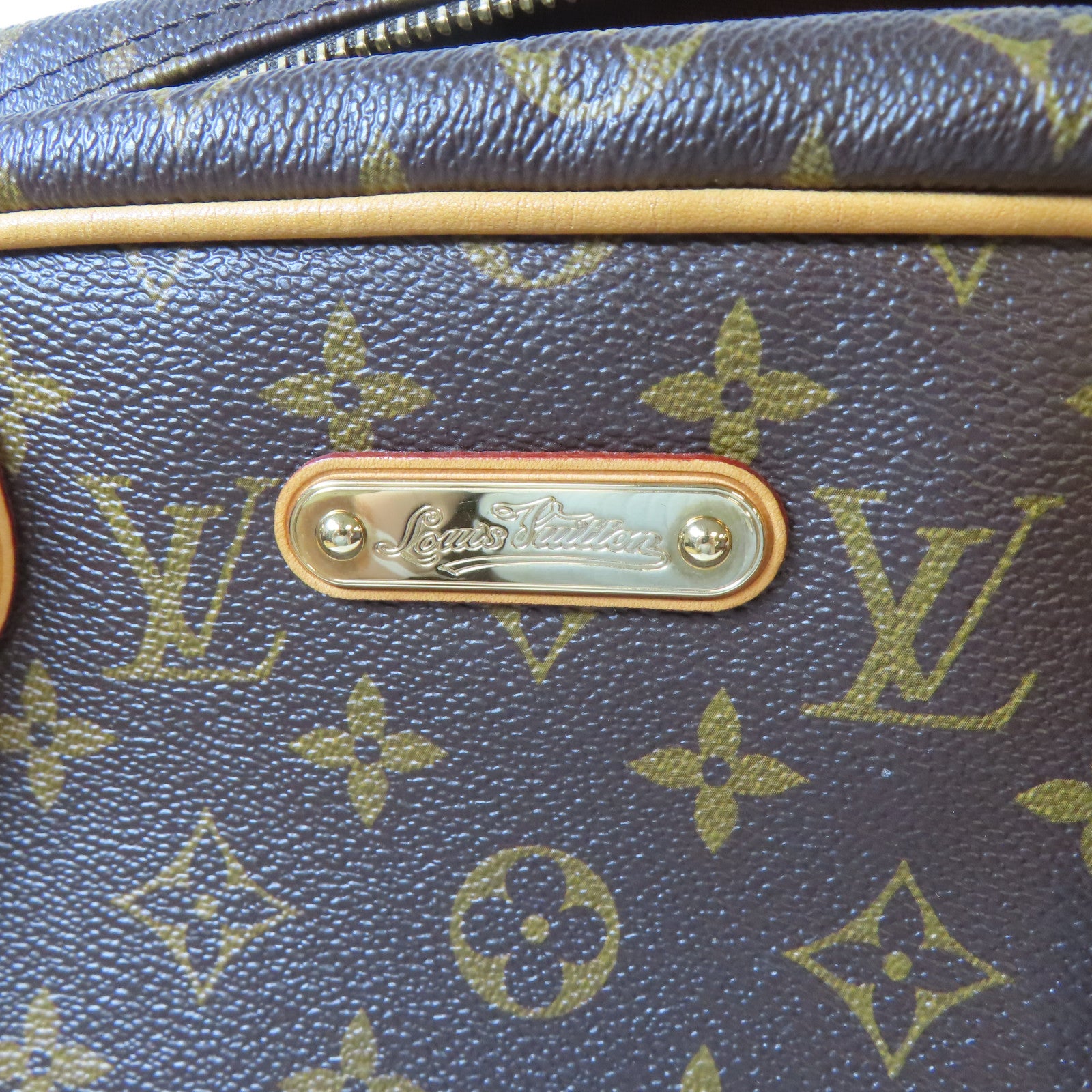 LOUIS VUITTON Monogram Montorgueil GM金扣肩背袋啡色