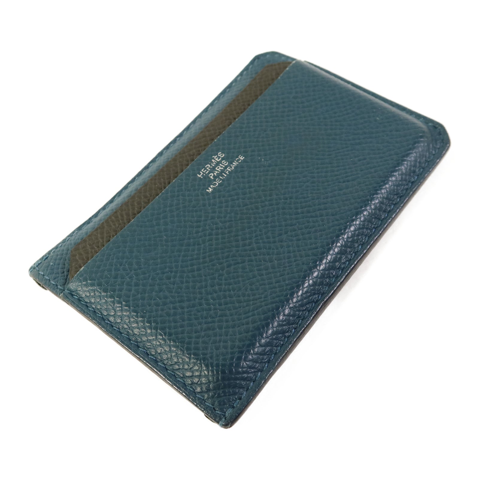 HERMES Epsom皮革Card Case卡片套Vert Cypres