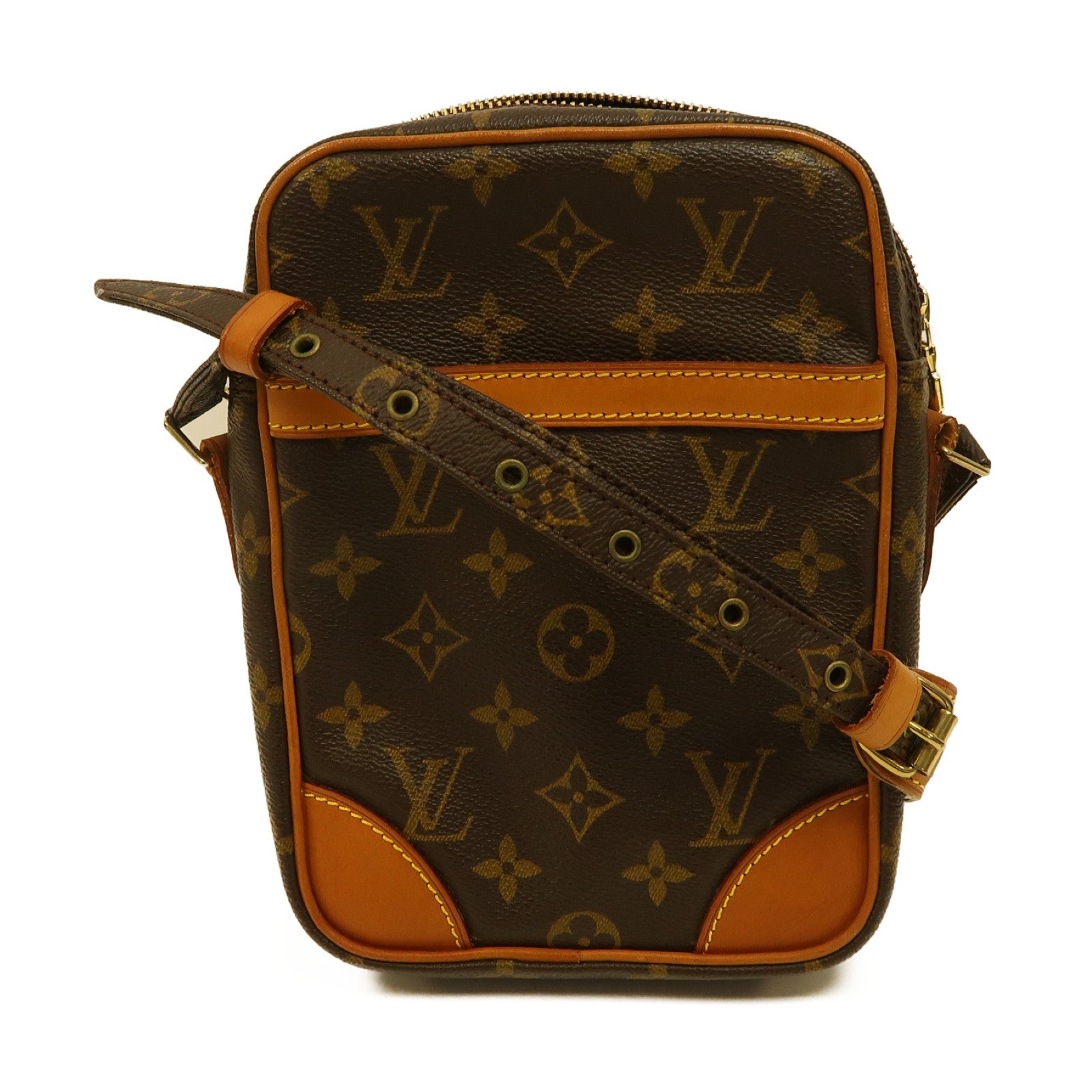 LOUIS VUITTON Monogram Danube金扣肩背袋啡色