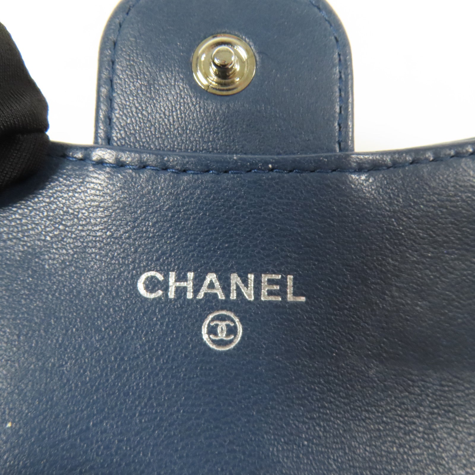 CHANEL 羊皮皮革Card Case銀扣卡片套