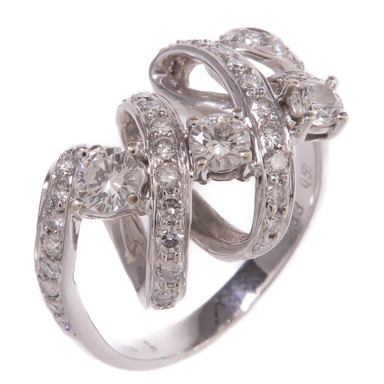 JEWELRY 【激減優惠】18K白金Diamond Ring鑽石戒指US#5.5