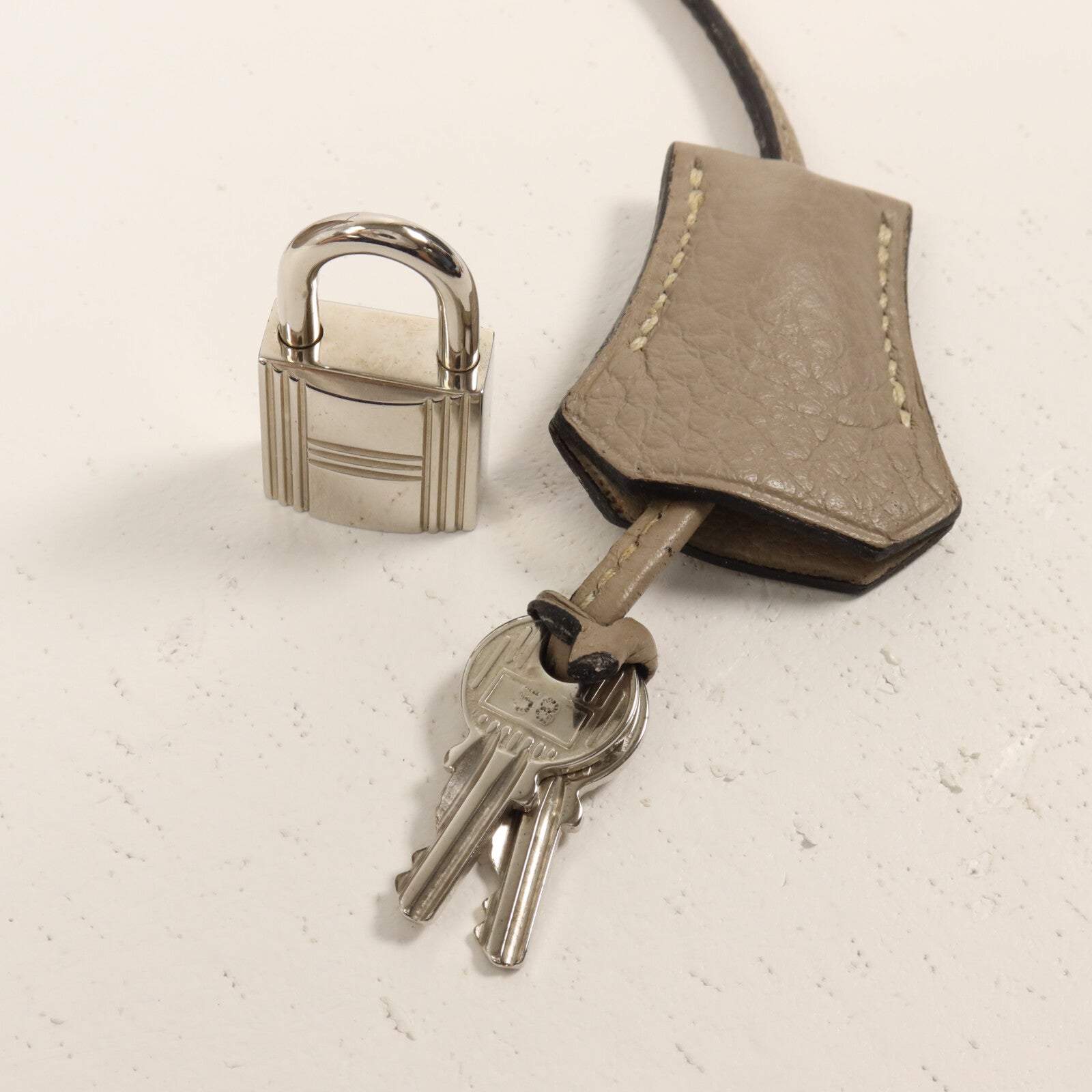 HERMES Clemence皮革Kelly 35手挽肩背兩用袋Gris Tourterelle
