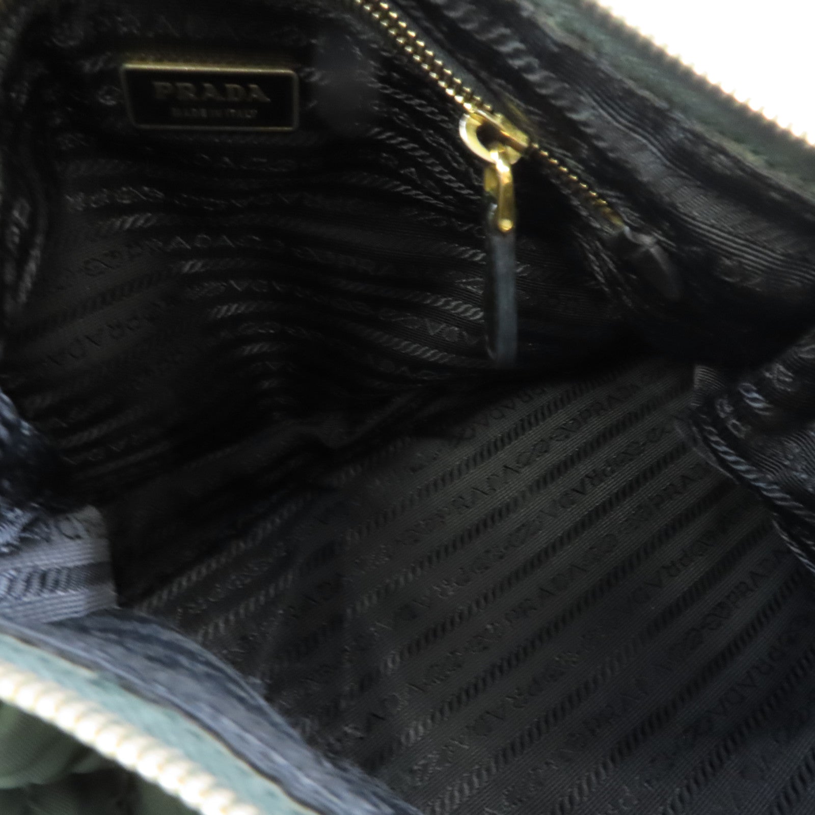 PRADA 尼龍Shoulder Bag金扣肩背袋綠色