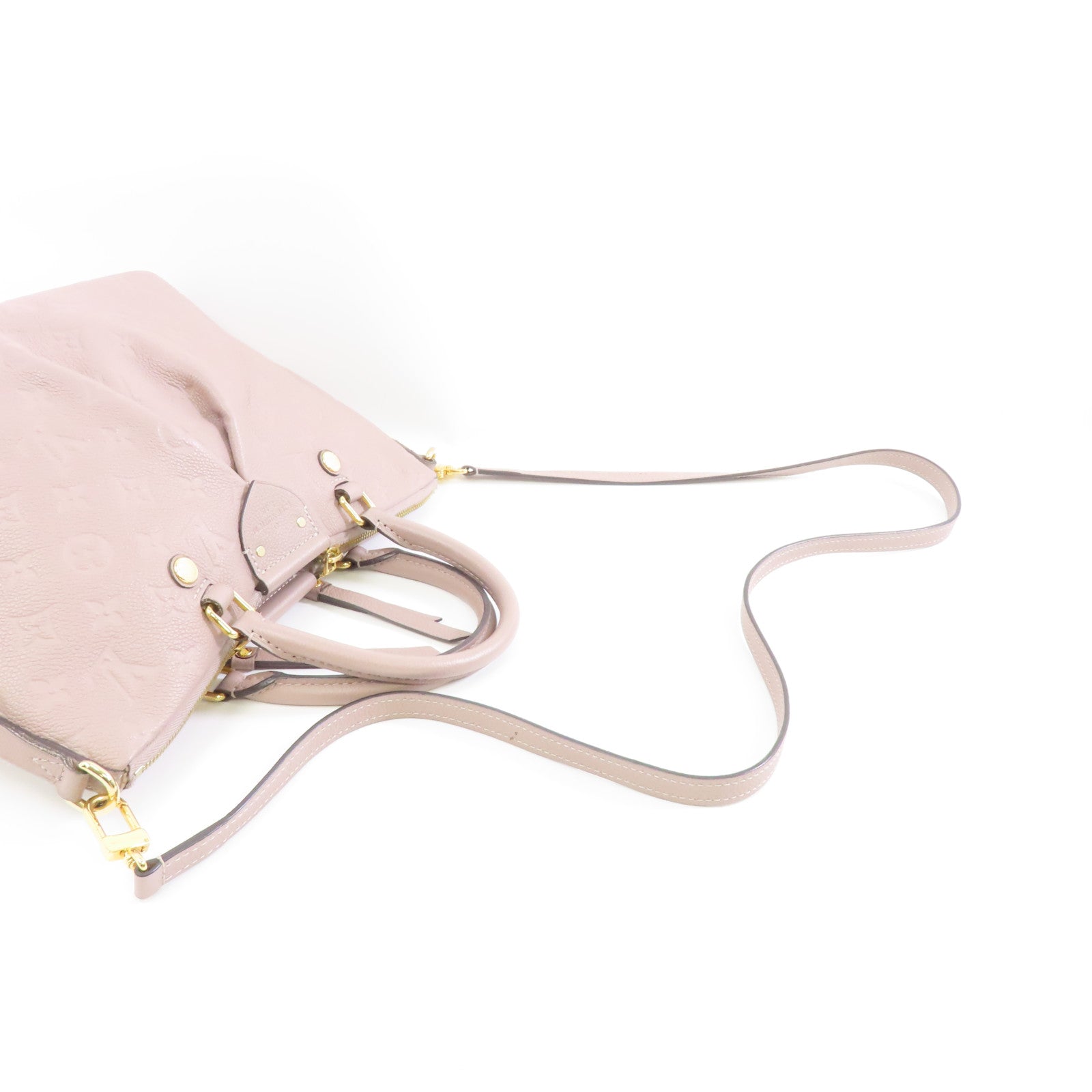 LOUIS VUITTON 【激減優惠】Monogram Empreinte Mazarine PM金扣手挽肩背兩用袋灰褐色