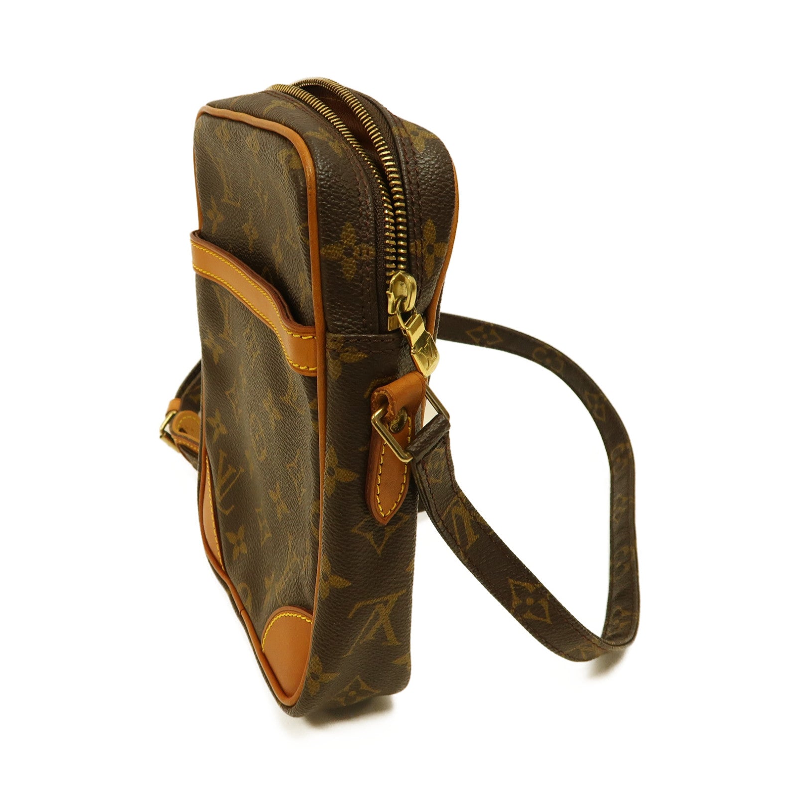 LOUIS VUITTON Monogram Danube金扣肩背袋啡色