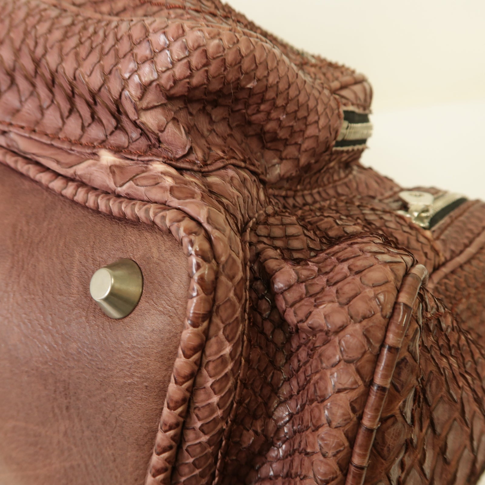Chloe 【激減優惠】蛇皮皮革Shoulder Bag金扣肩背袋紅色