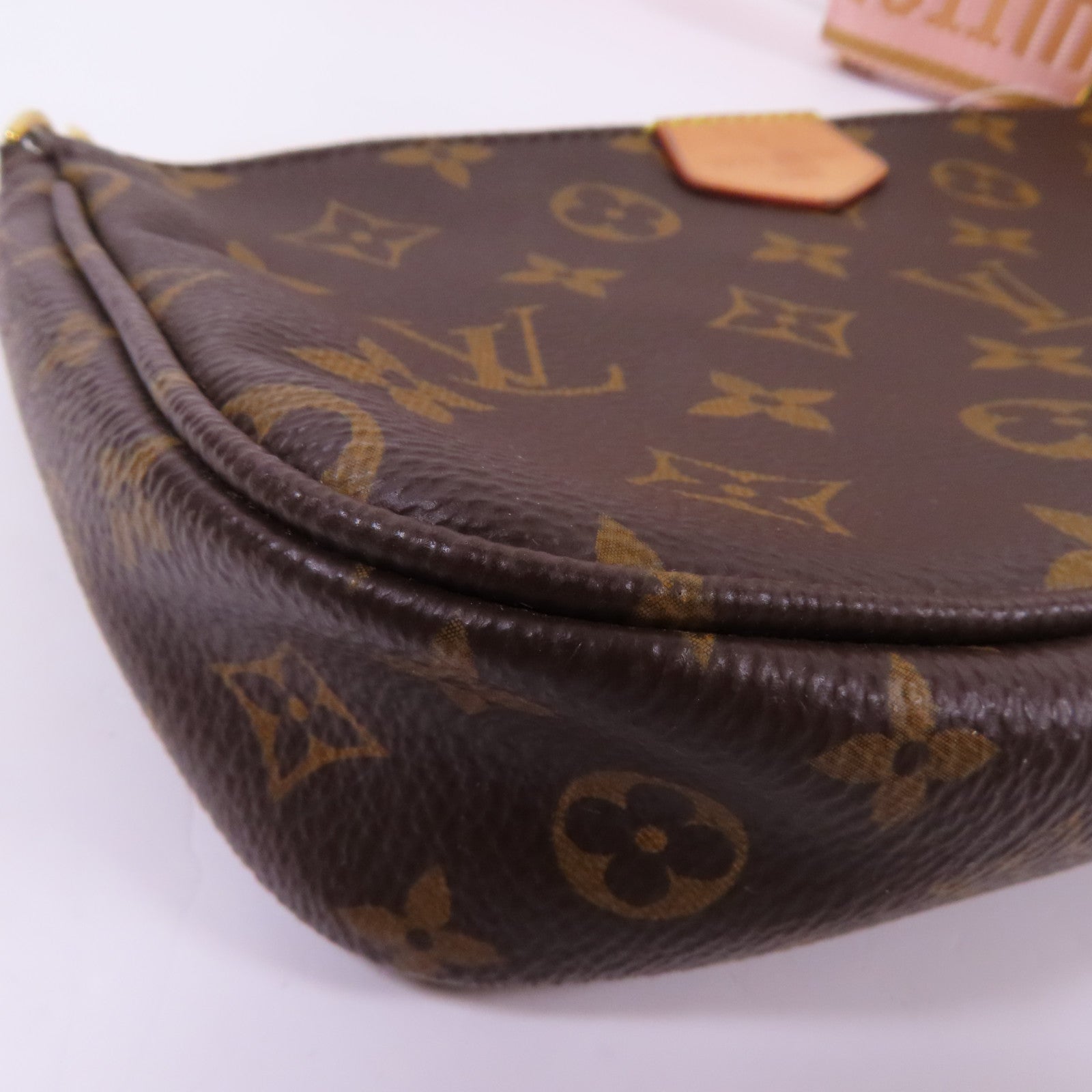 LOUIS VUITTON Monogram Multi Pochette Accessoires金扣手挽肩背兩用袋棕色