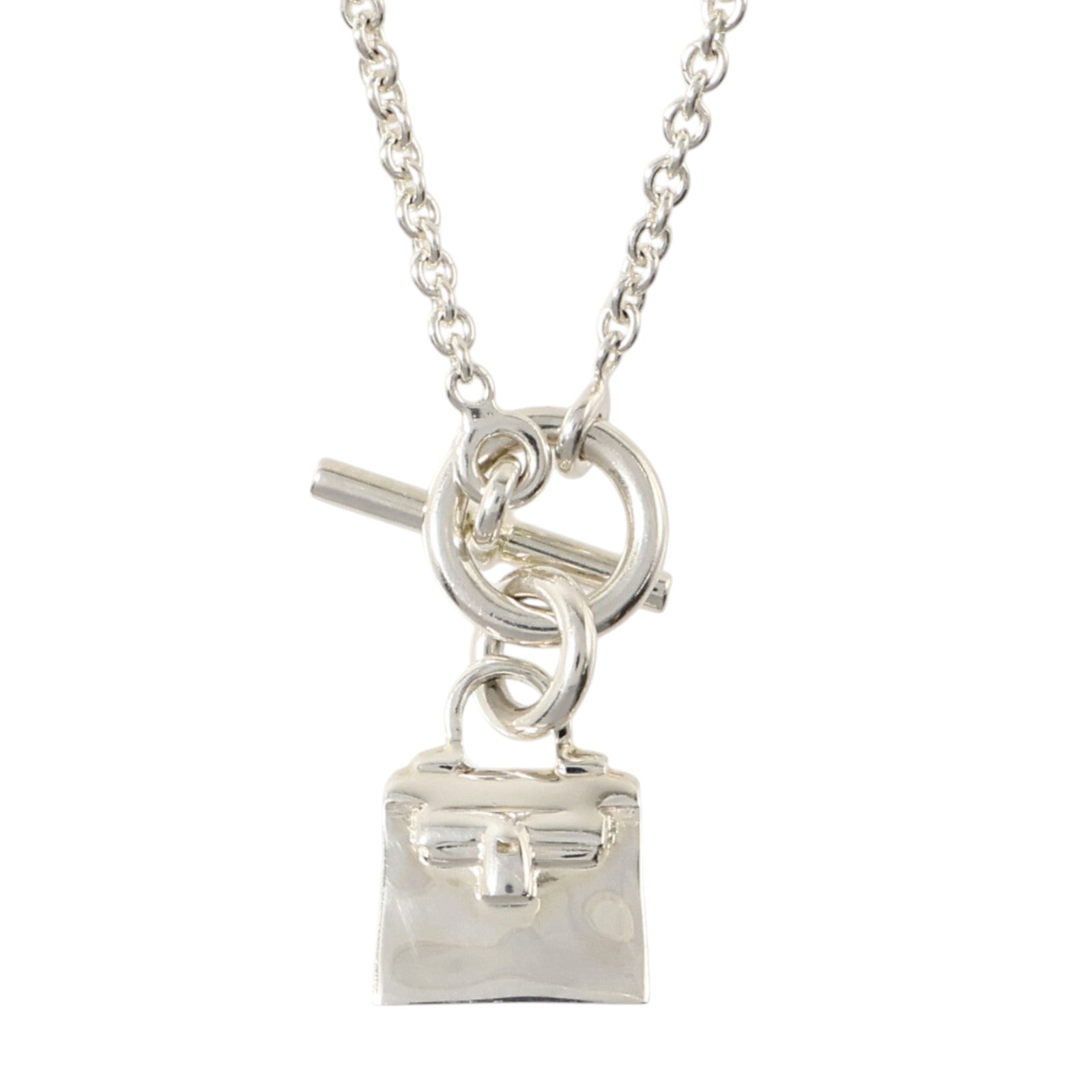 HERMES 925純銀Amuletters Kelly Pendant Necklace項鏈