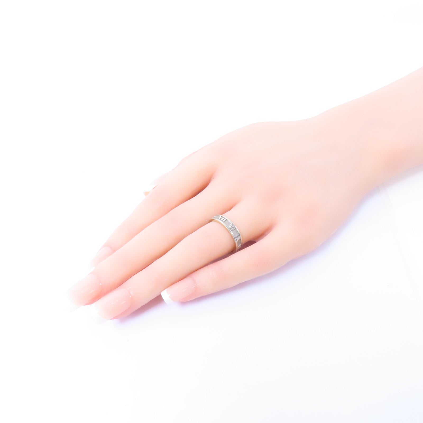 TIFFANY＆CO 【激減優惠】18K白金Atlas Ring戒指US#6.25