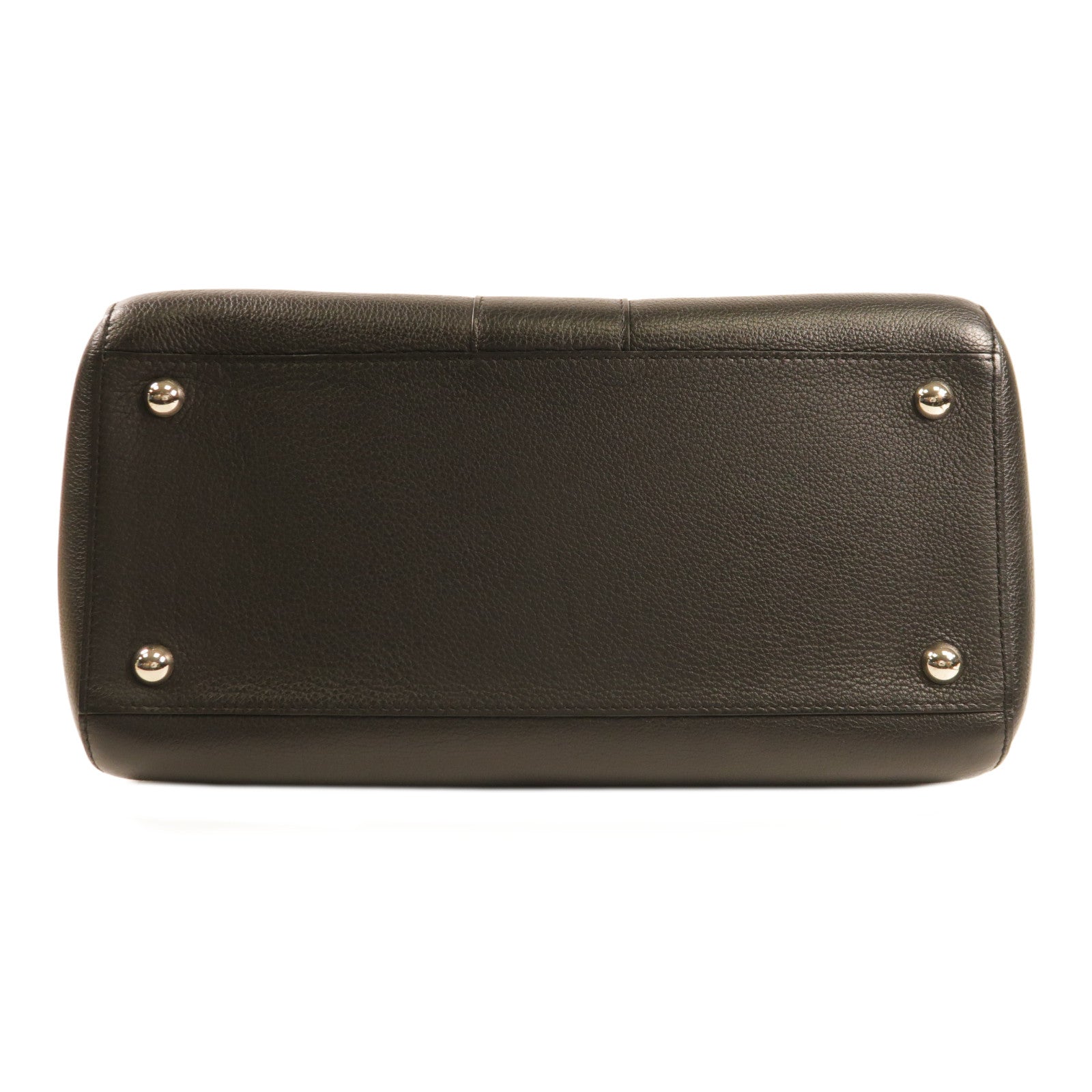 Delvaux 牛皮皮革Brillant MM金扣手挽肩背兩用袋黑色