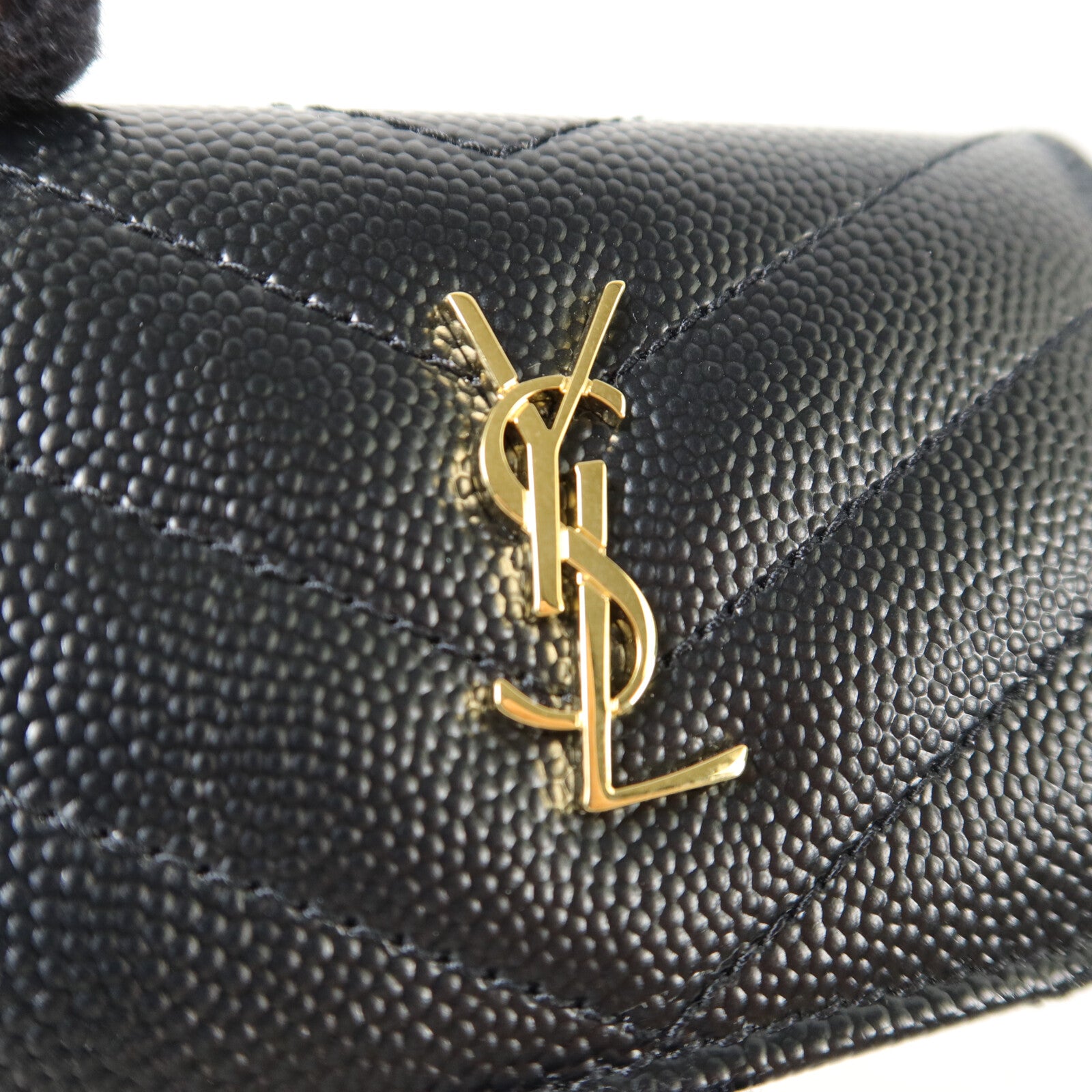 SAINT LAURENT 牛皮皮革Cassandre Matelasse Origami Tiny Wallet錢包