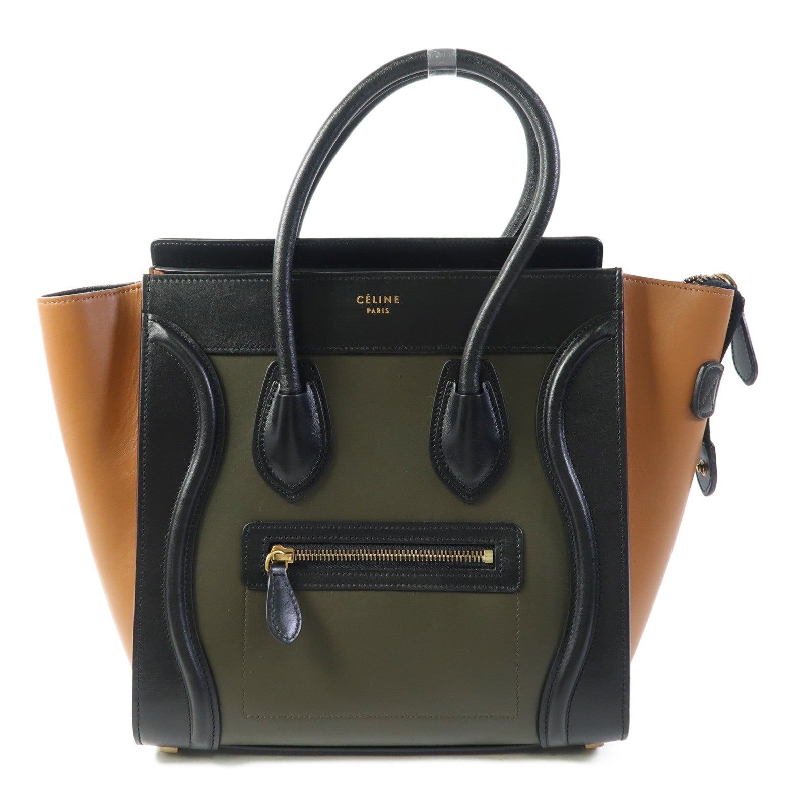 CELINE 牛皮皮革Micro Luggage金扣手挽袋