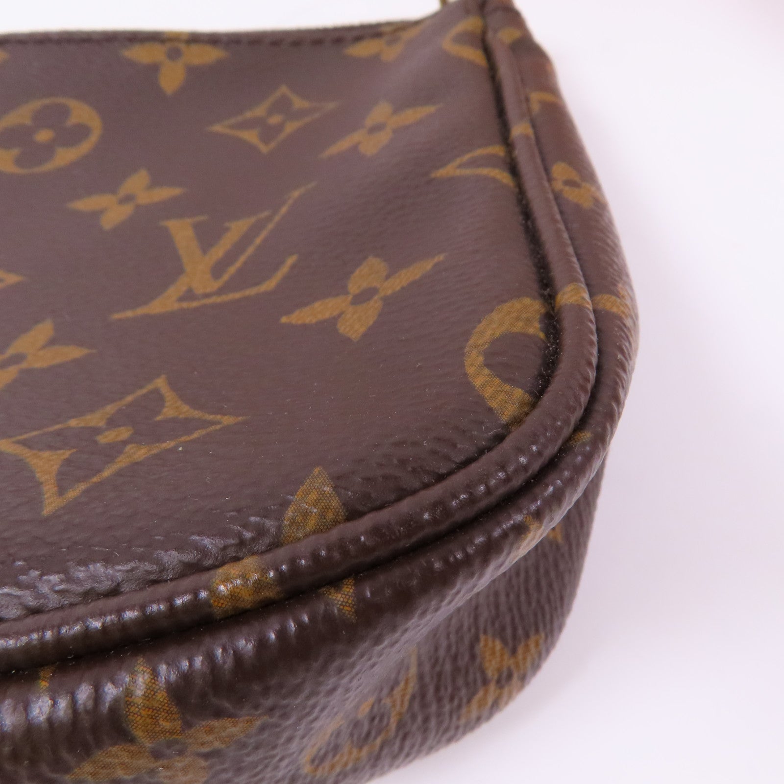 LOUIS VUITTON Monogram Multi Pochette Accessoires金扣手挽肩背兩用袋棕色
