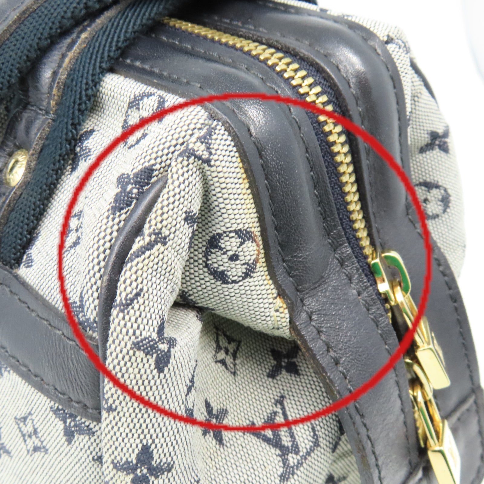LOUIS VUITTON Monogram Mini Josephine PM手挽袋藍色/灰色