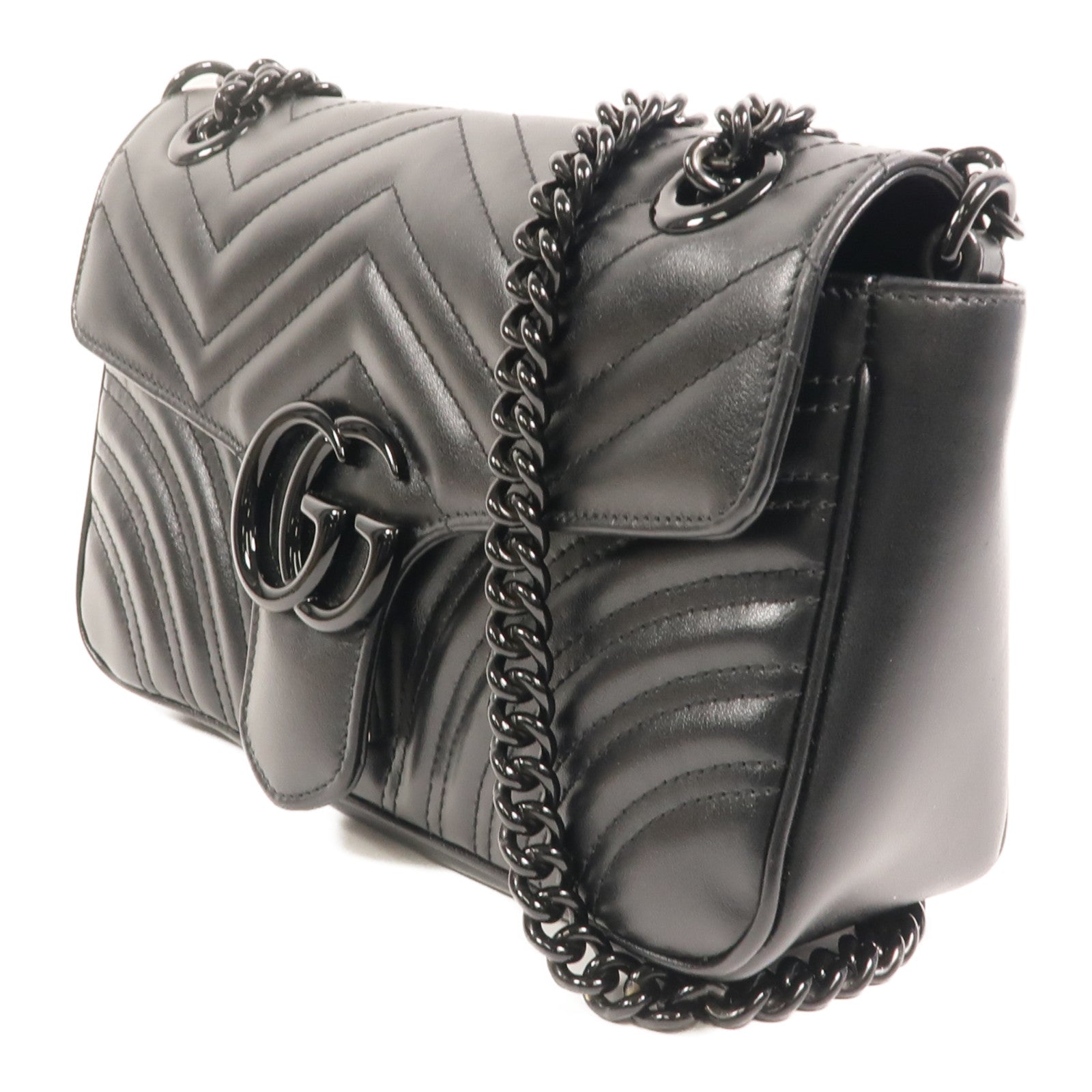 GUCCI 牛皮皮革GG Marmont Shoulder Bag鏈帶肩背袋