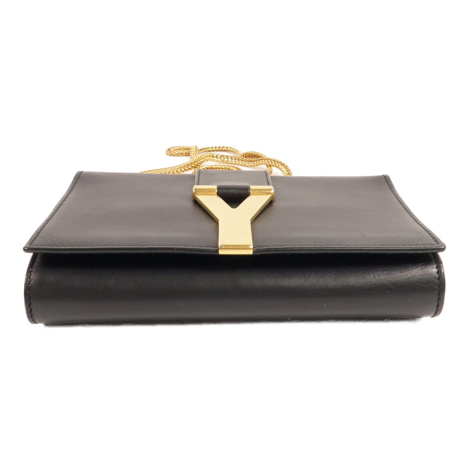YVES SAINT LAURENT 牛皮皮革Chain Bag鏈帶肩背袋