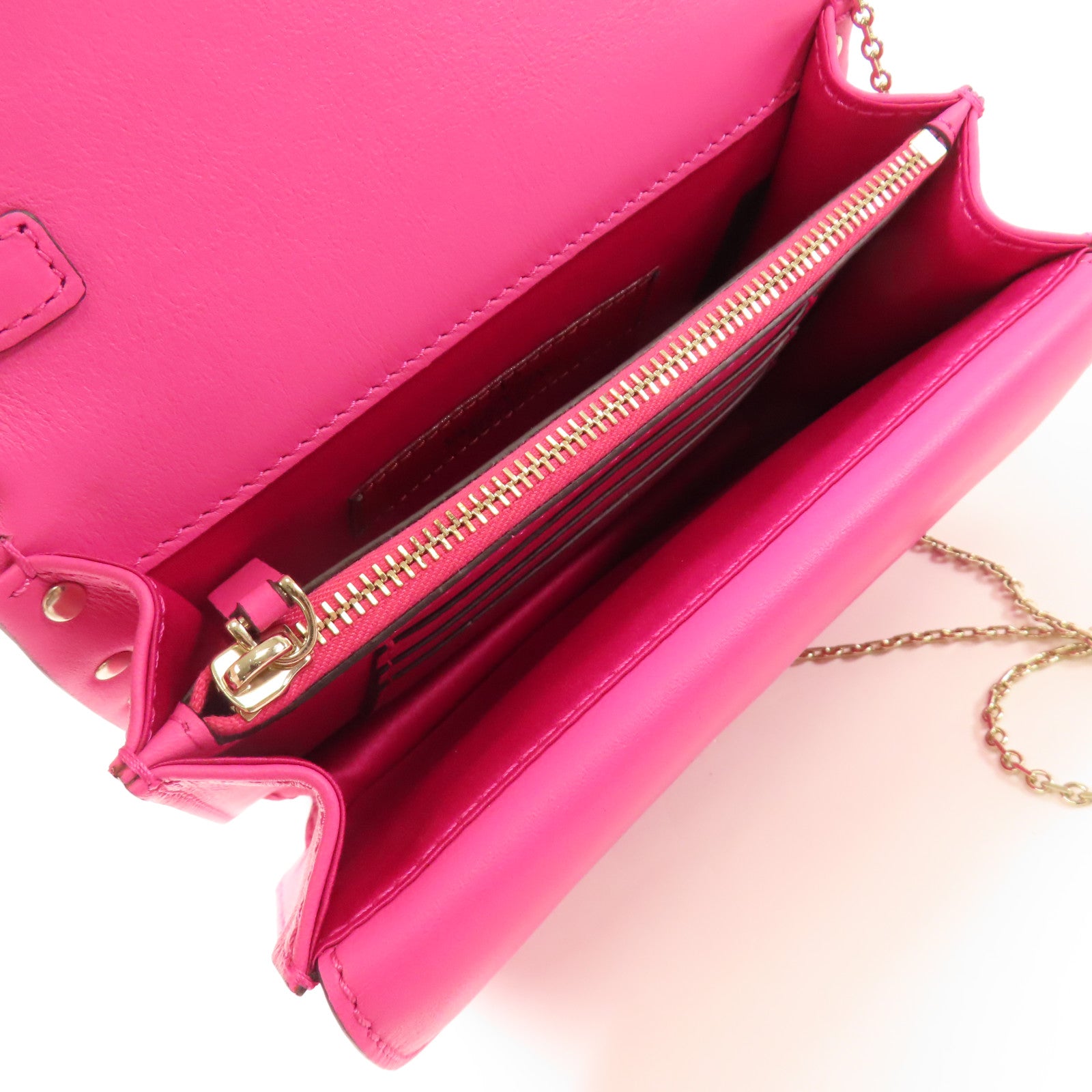 Valentino 牛皮皮革Rockstud鏈帶肩背袋
