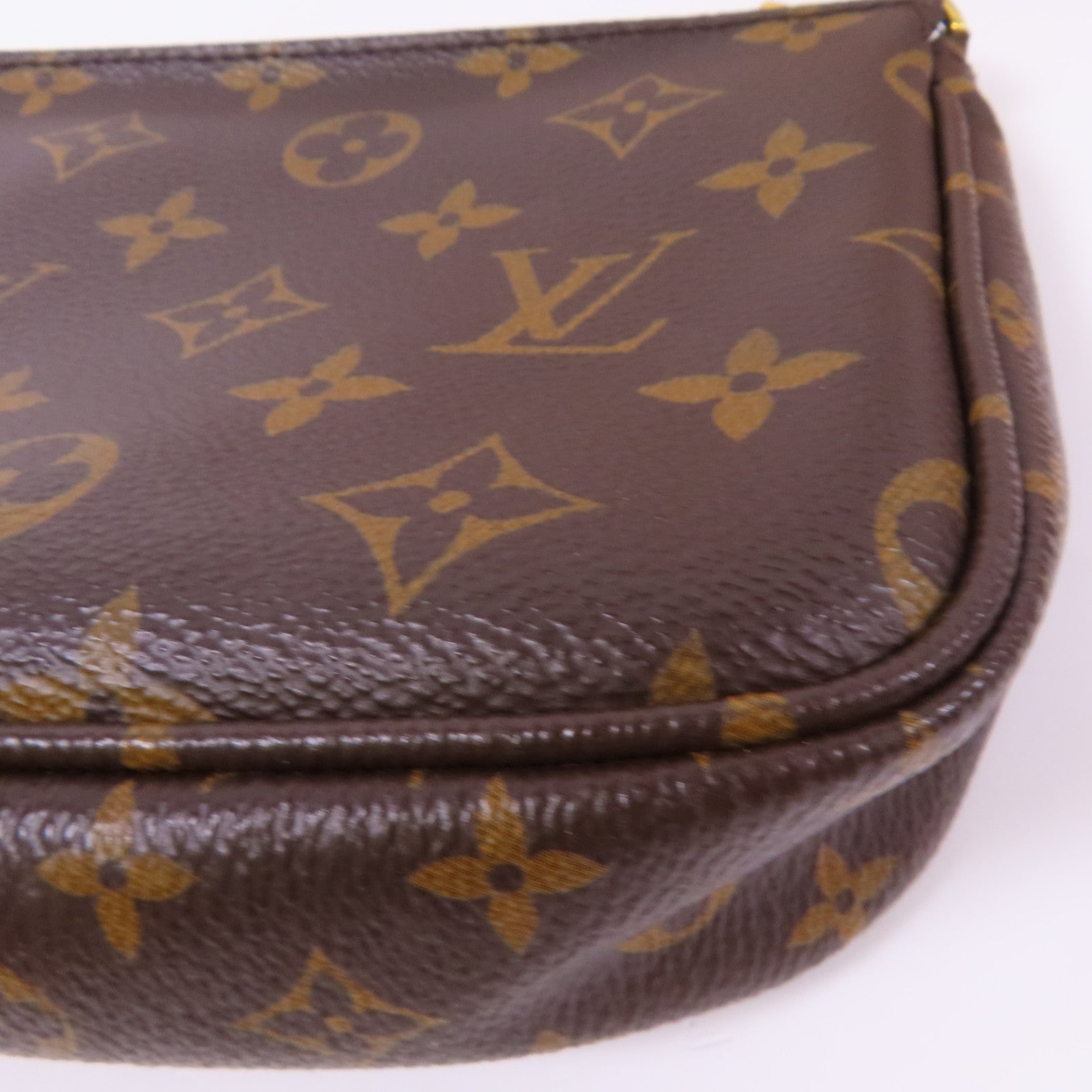 LOUIS VUITTON Monogram Multi Pochette Accessoires金扣手挽肩背兩用袋棕色