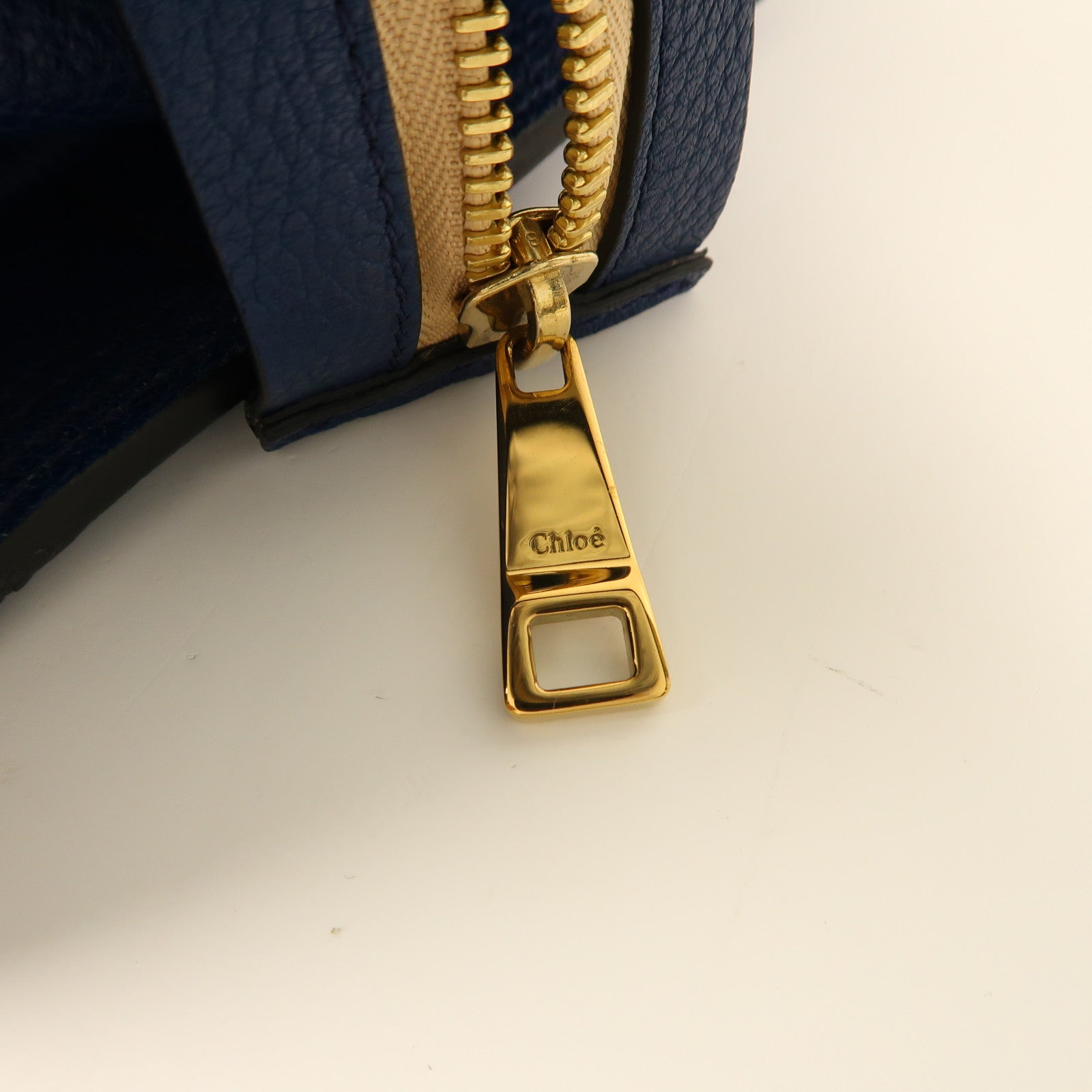 Chloe GHW 2 Way Shoulder Bag 3S1186 Calfskin Leather Blue