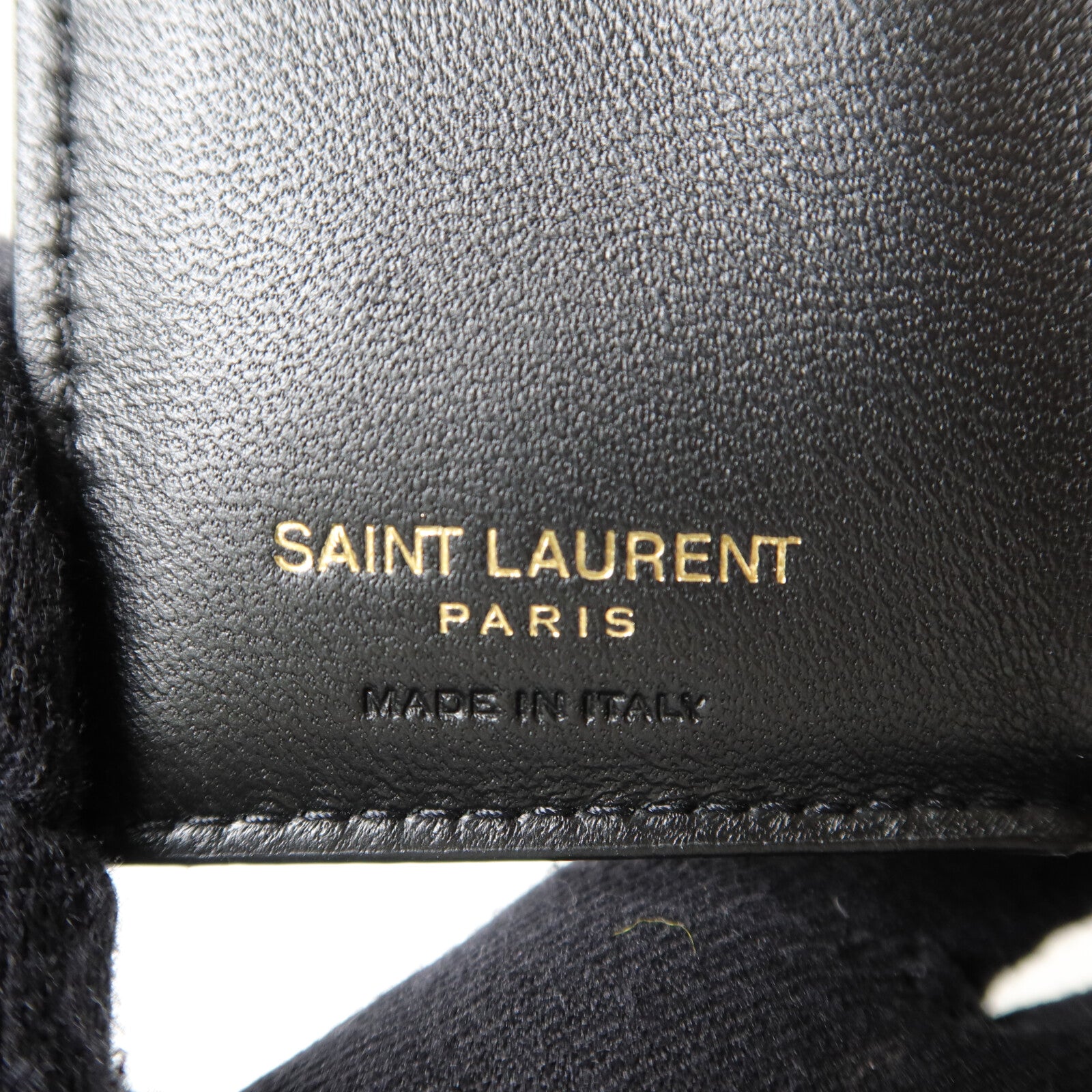 SAINT LAURENT 牛皮皮革Cassandre Matelasse Origami Tiny Wallet錢包