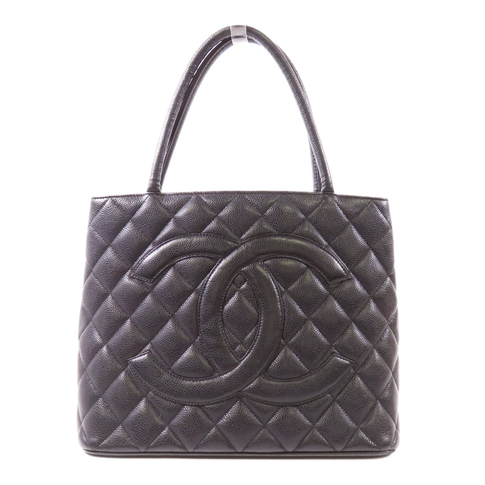 CHANEL 牛皮皮革Medallion Tote Bag金扣手挽袋