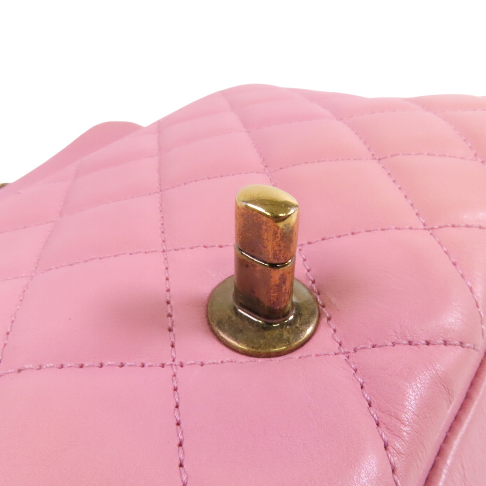 CHANEL 牛皮皮革Chain Shoulder金扣鏈帶肩背袋