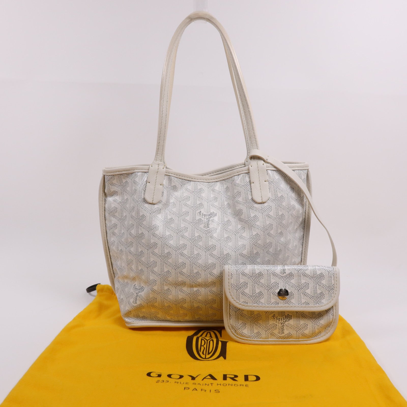 GOYARD 塗層帆布Anjou Mini Bag銀扣肩背袋