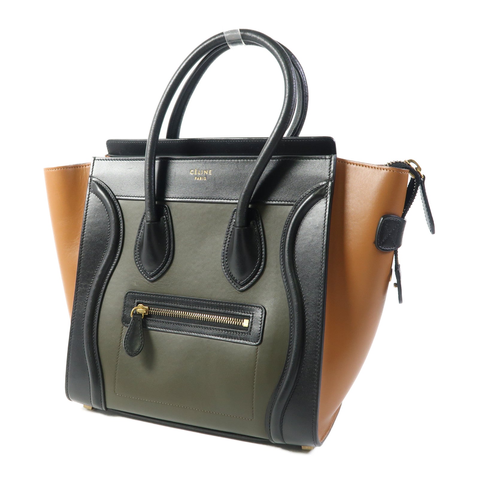 CELINE 牛皮皮革Micro Luggage金扣手挽袋