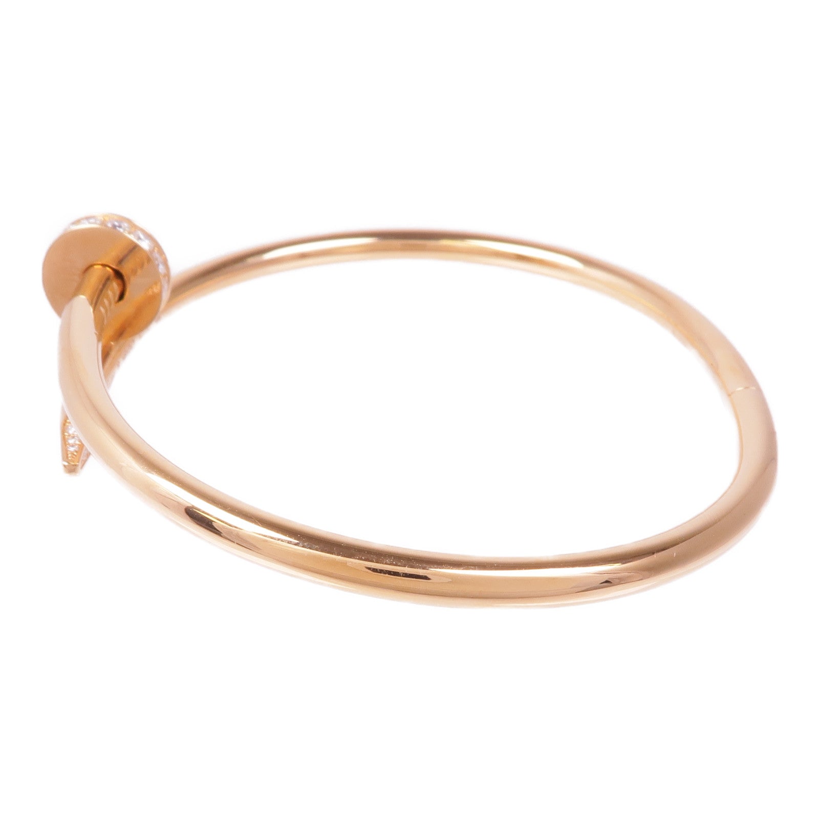 CARTIER 18K玫瑰金Juste Un Clou鑽石手鐲Cartier#19