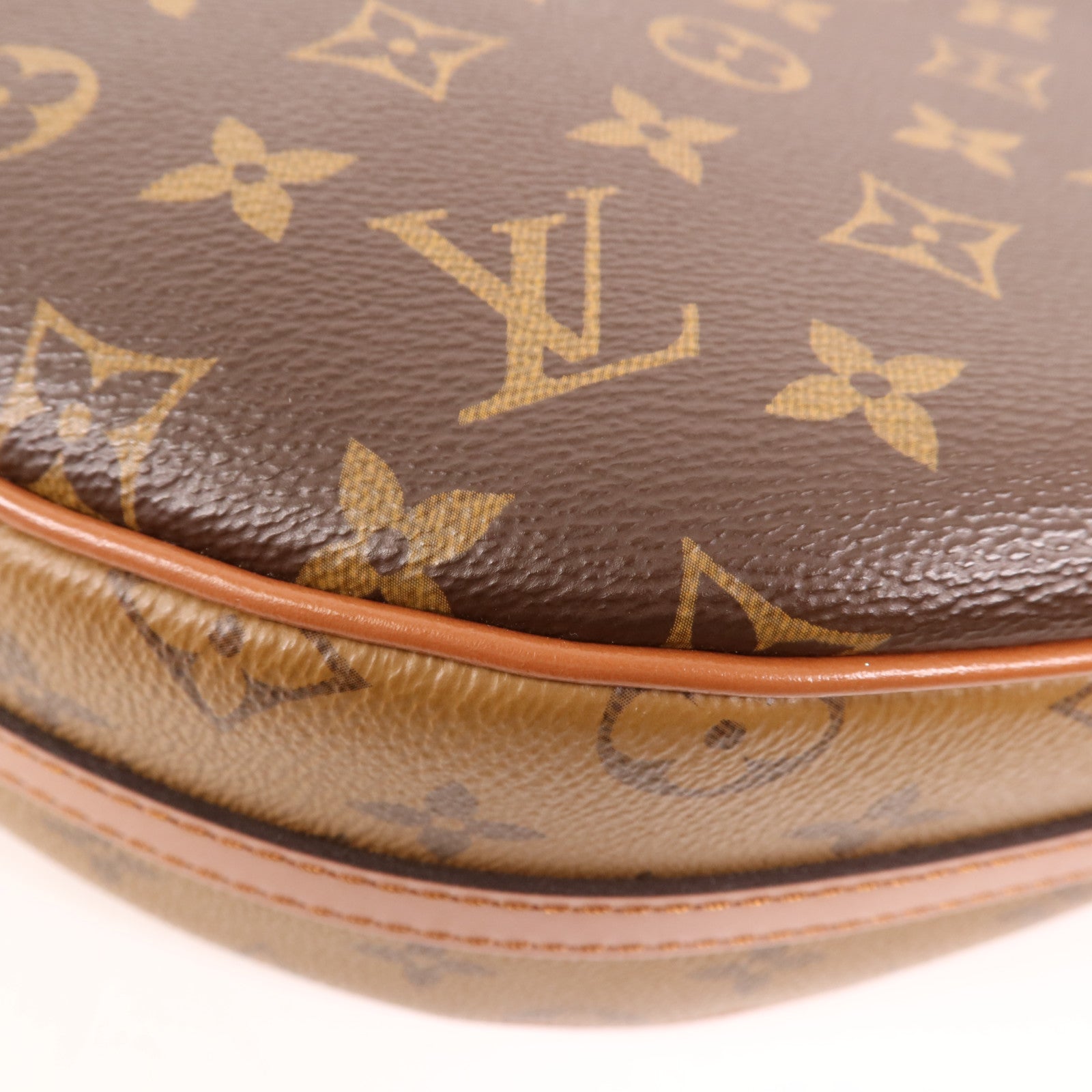 LOUIS VUITTON Monogram Reverse Loop Hobo金扣手挽肩背兩用袋
