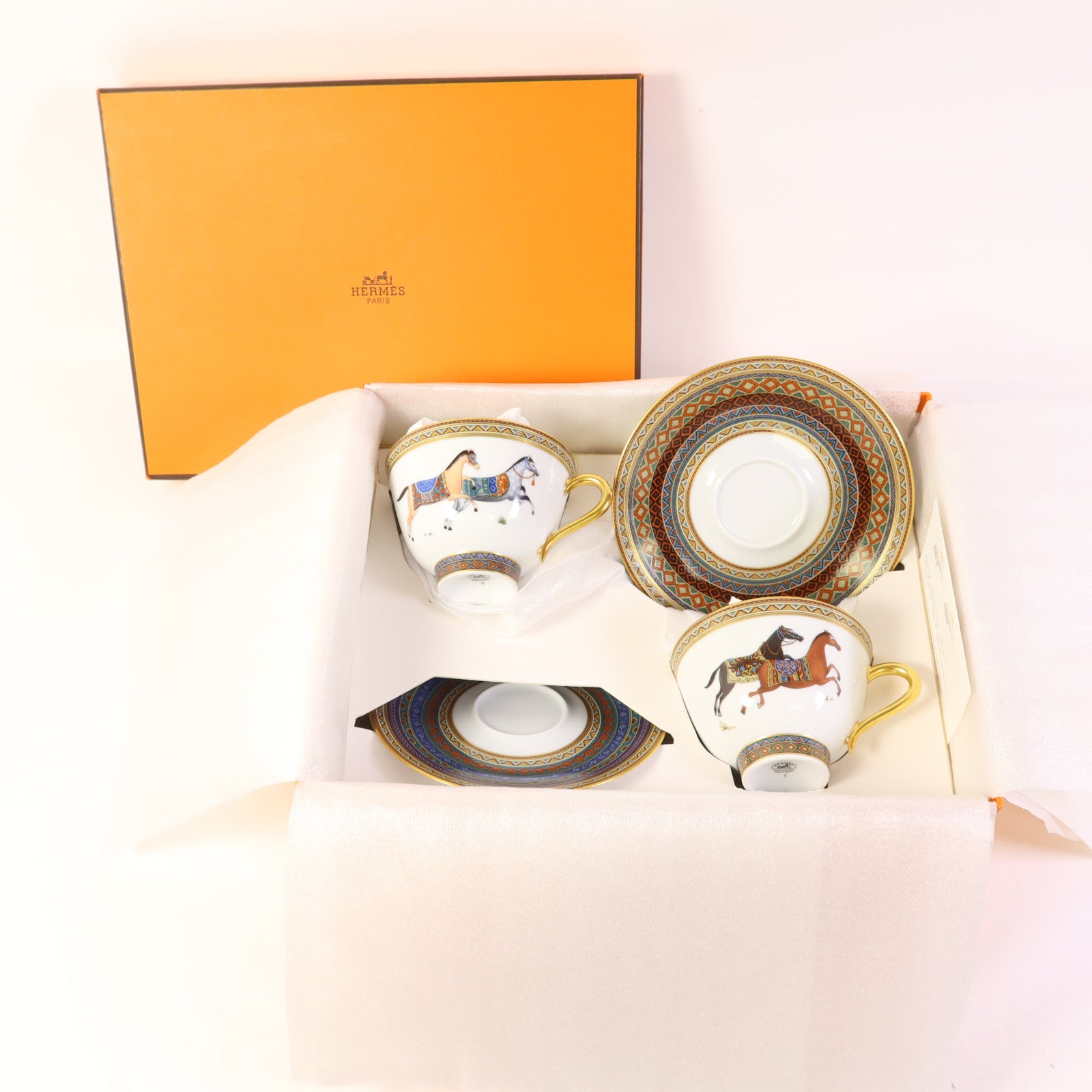 HERMES Cheval d’Orient tea cup and saucer