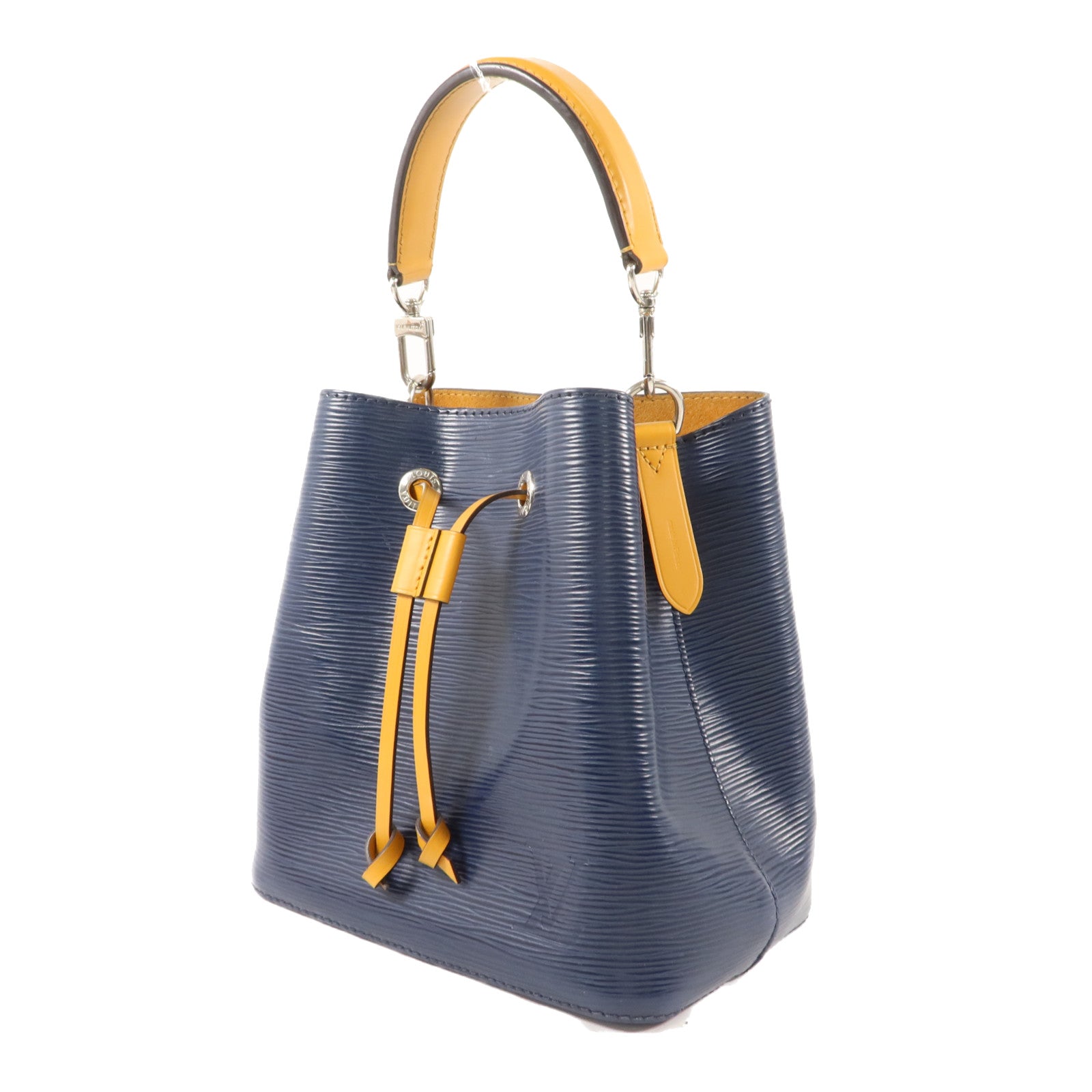LOUIS VUITTON Epi Neo Noe BB銀扣手挽肩背兩用袋深藍色