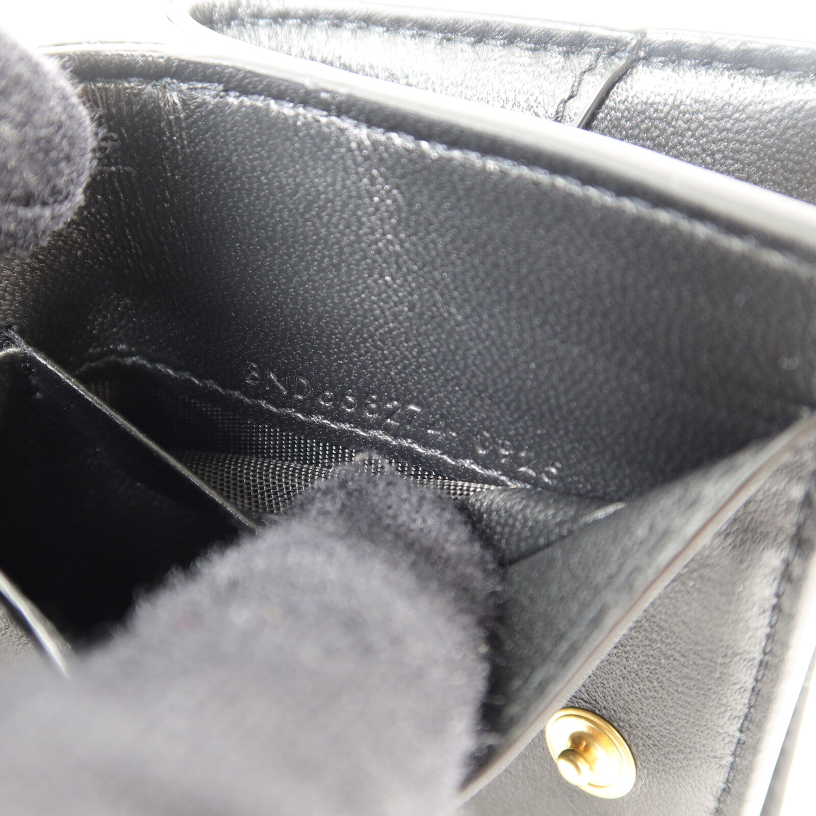 SAINT LAURENT 牛皮皮革Cassandre Matelasse Origami Tiny Wallet錢包